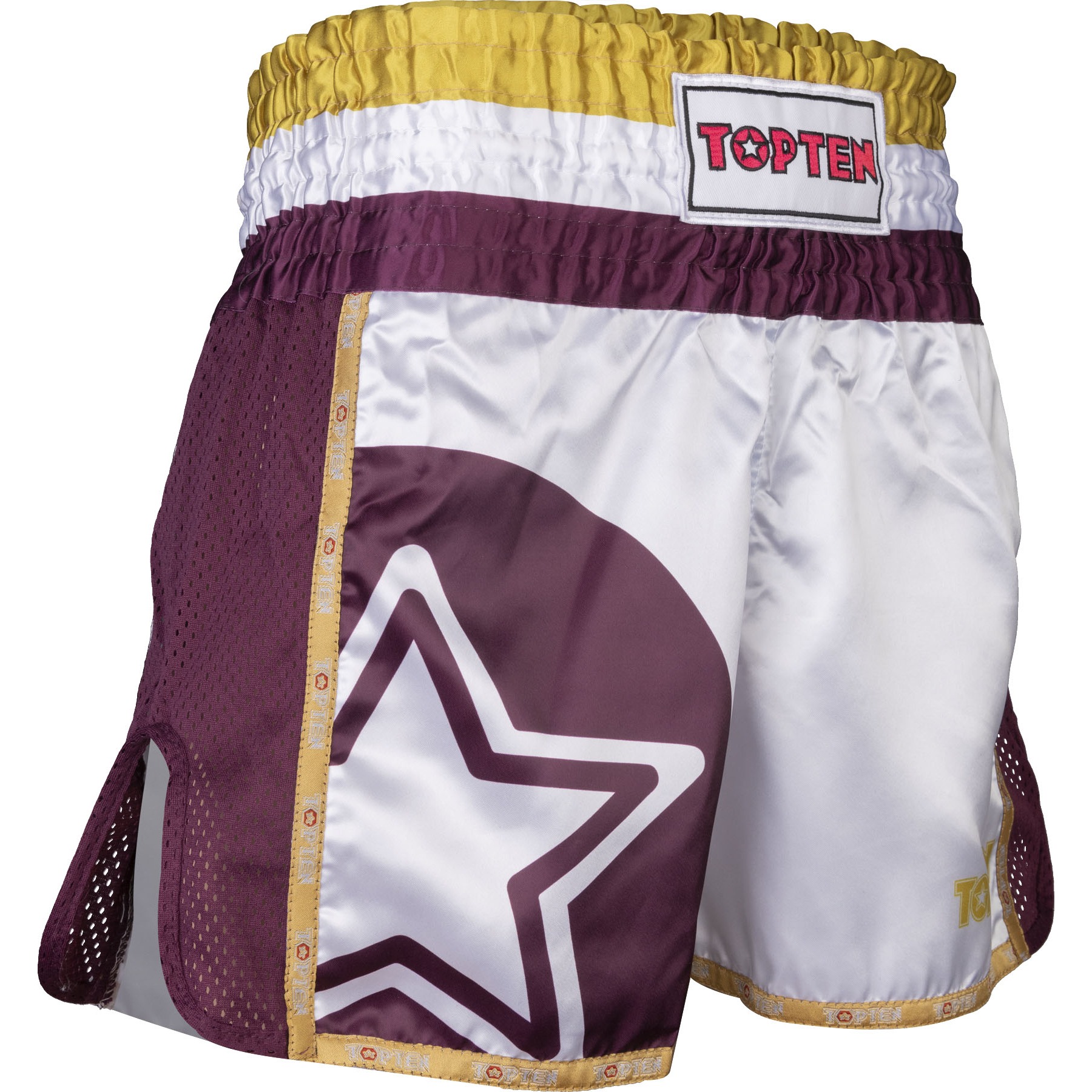 TOP TEN Thaiboks-broekje - Star - Zwart TOP TEN Thaiboks-broekje - Star - Zwart