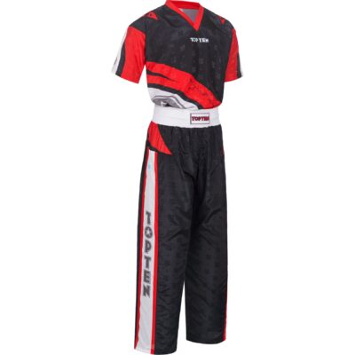 TOP TEN Kickboksuniform - Urban Arts - Zwart / Rood
