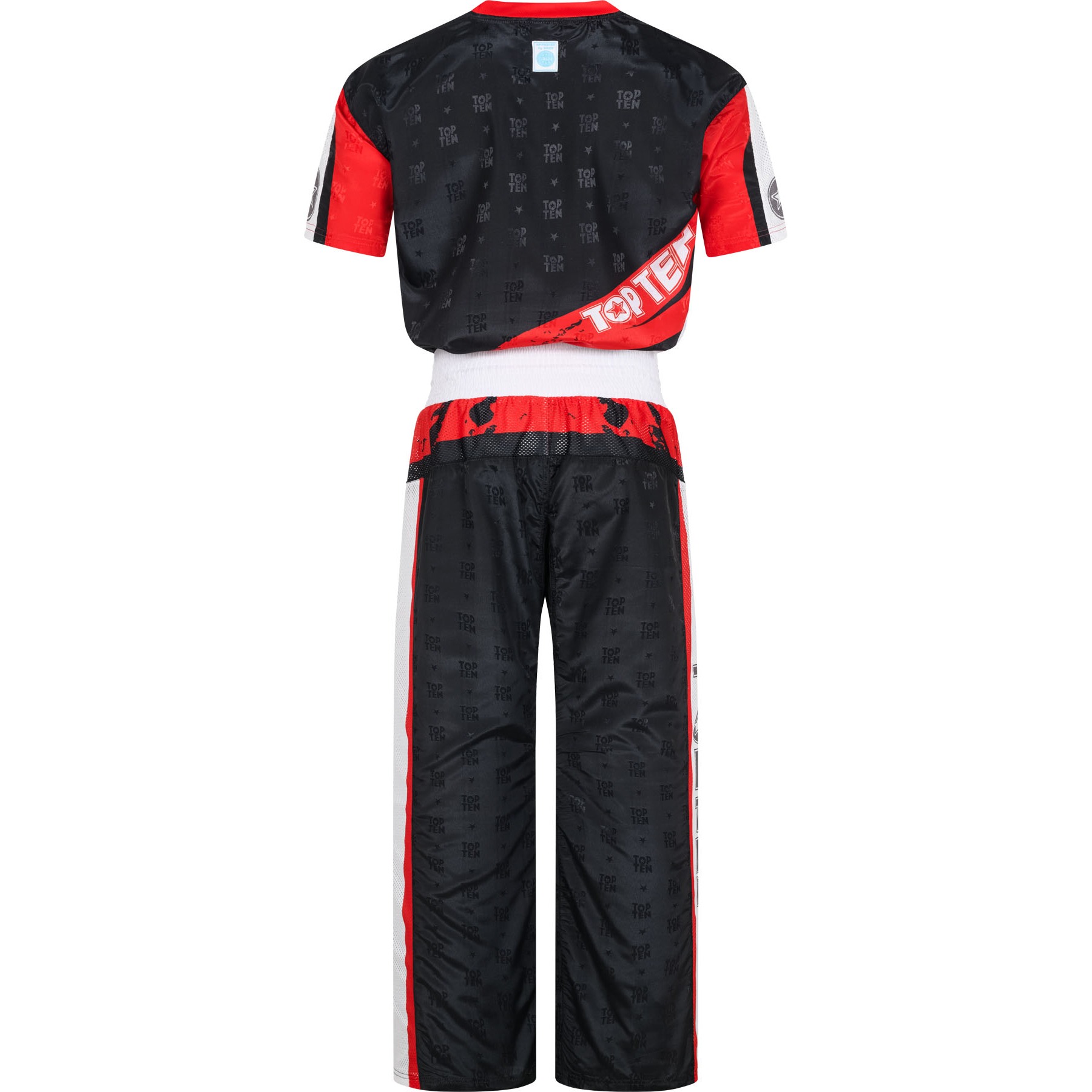 TOP TEN Kickboksuniform - Urban Arts - Zwart / Rood TOP TEN Kickboksuniform - Urban Arts - Zwart / Rood