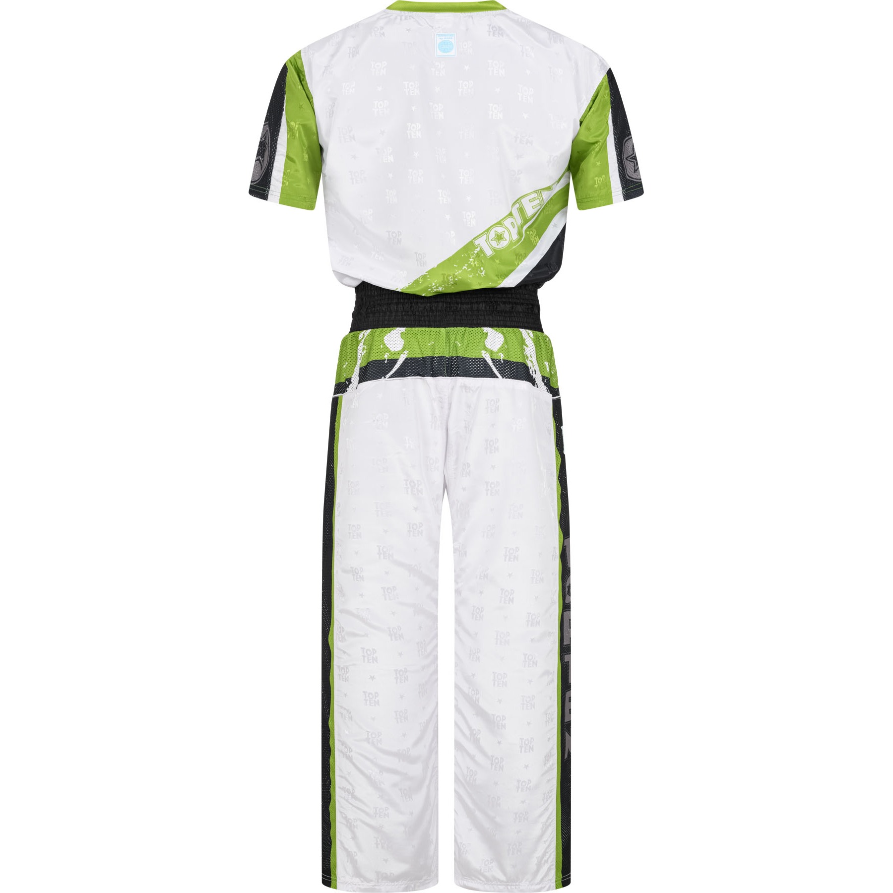 TOP TEN Kickboksuniform - Urban Arts - Wit / Groen TOP TEN Kickboksuniform - Urban Arts - Wit / Groen
