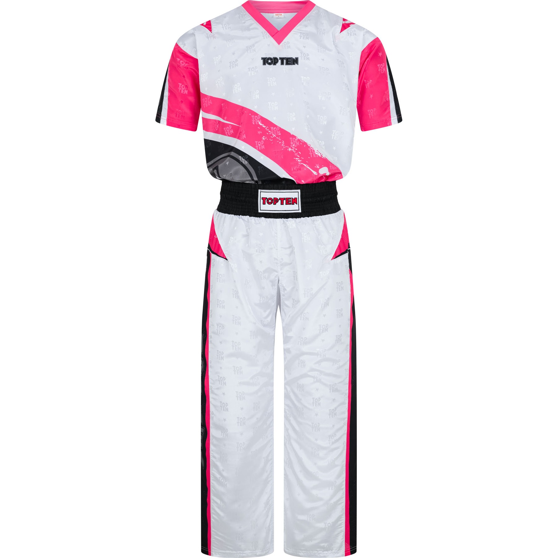 TOP TEN Kickboksuniform - Urban Arts - Wit / Roze TOP TEN Kickboksuniform - Urban Arts - Wit / Roze