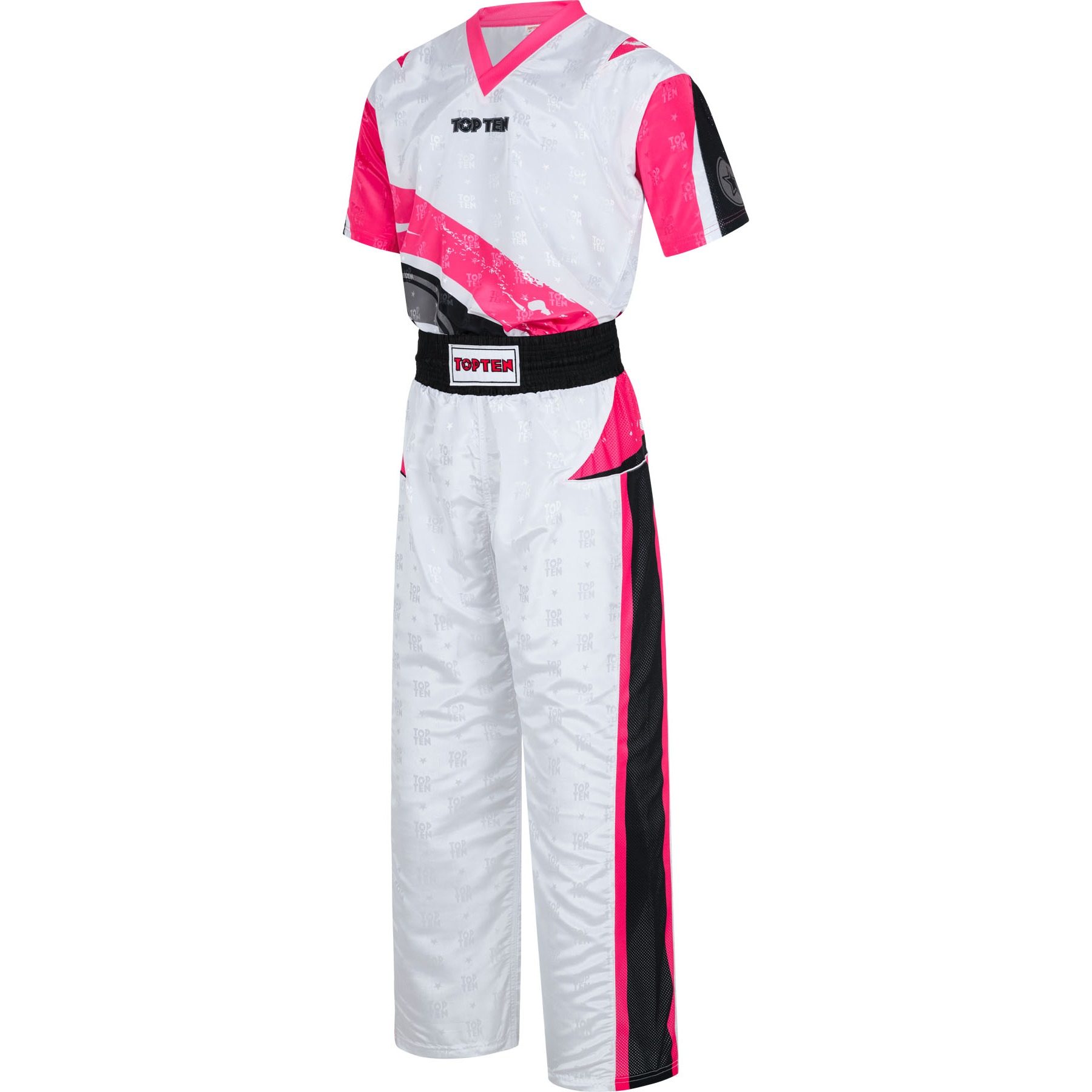 TOP TEN Kickboksuniform - Urban Arts - Wit / Roze TOP TEN Kickboksuniform - Urban Arts - Wit / Roze