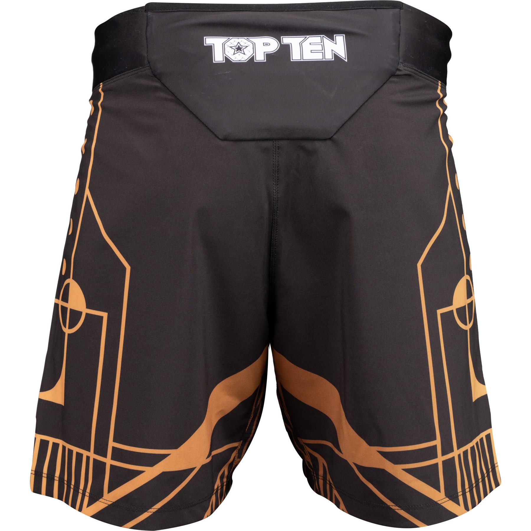 TOP TEN MMA MMA broekje - BRAVE - Zwart / Goud TOP TEN MMA MMA broekje - BRAVE - Zwart / Goud