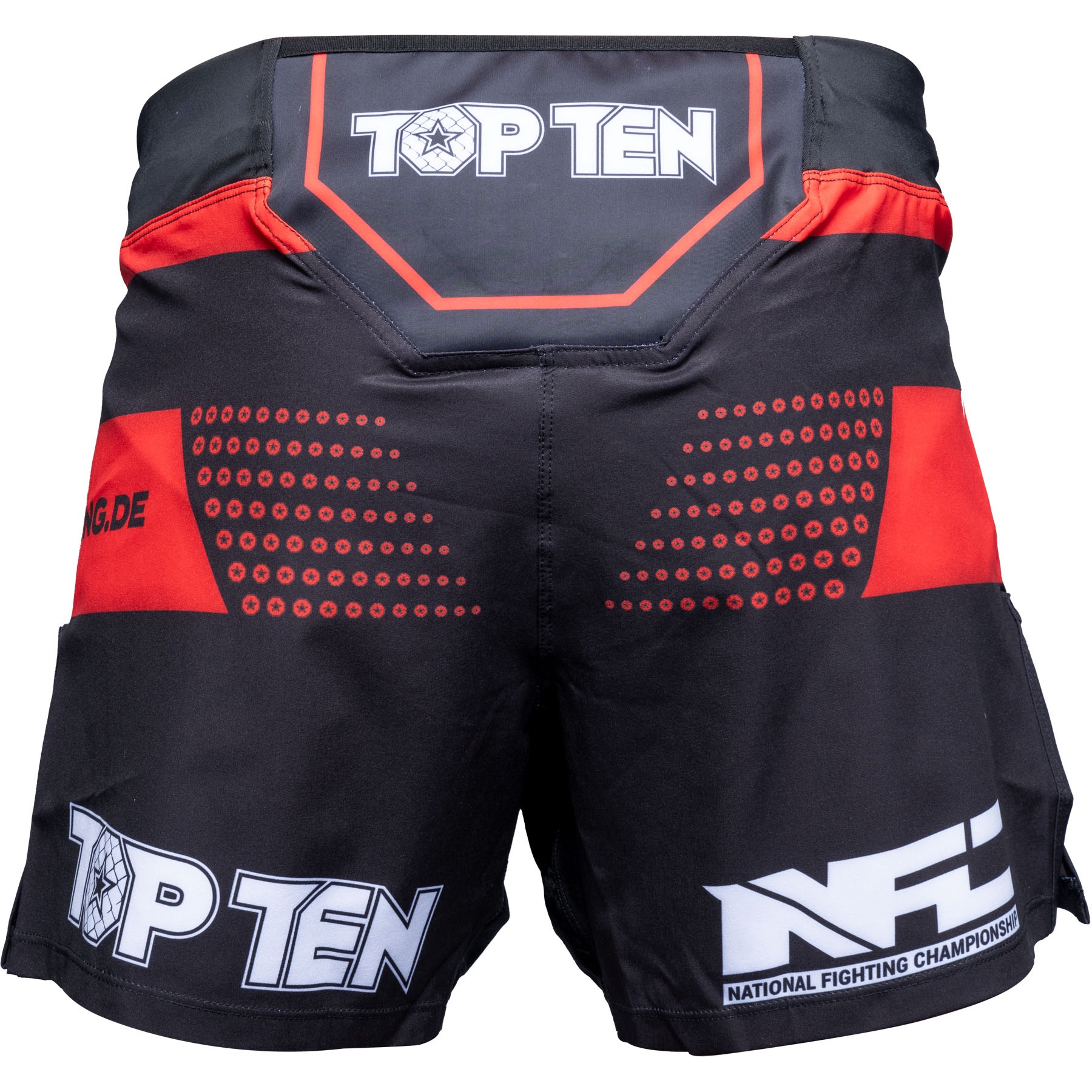 TOP TEN MMA MMA broekje - NFC - Zwart / Rood TOP TEN MMA MMA broekje - NFC - Zwart / Rood