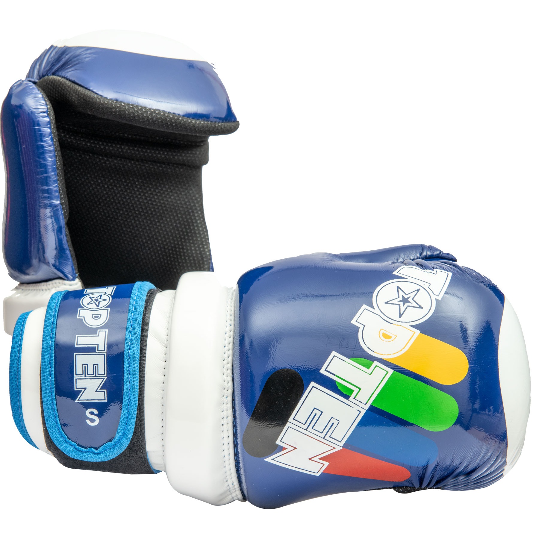 TOP TEN Karate handschoenen - Glossy Block ITF - Blauw TOP TEN Karate handschoenen - Glossy Block ITF - Blauw