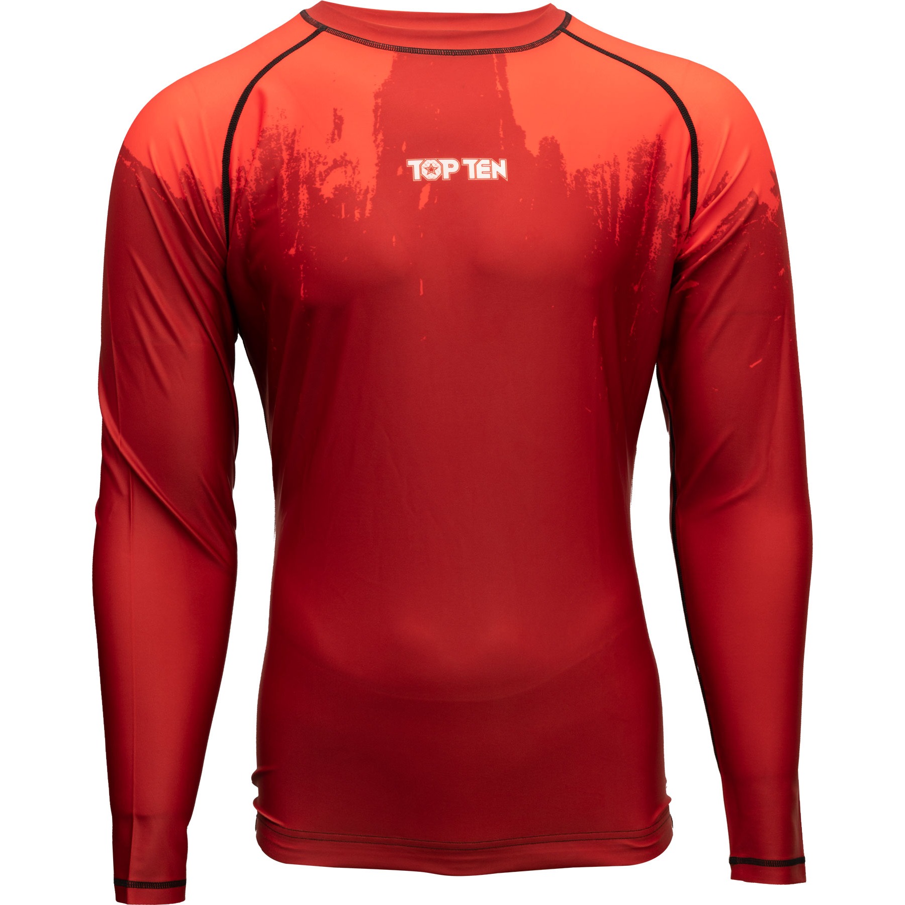 TOP TEN MMA Rashguard - Power Ink - Rood