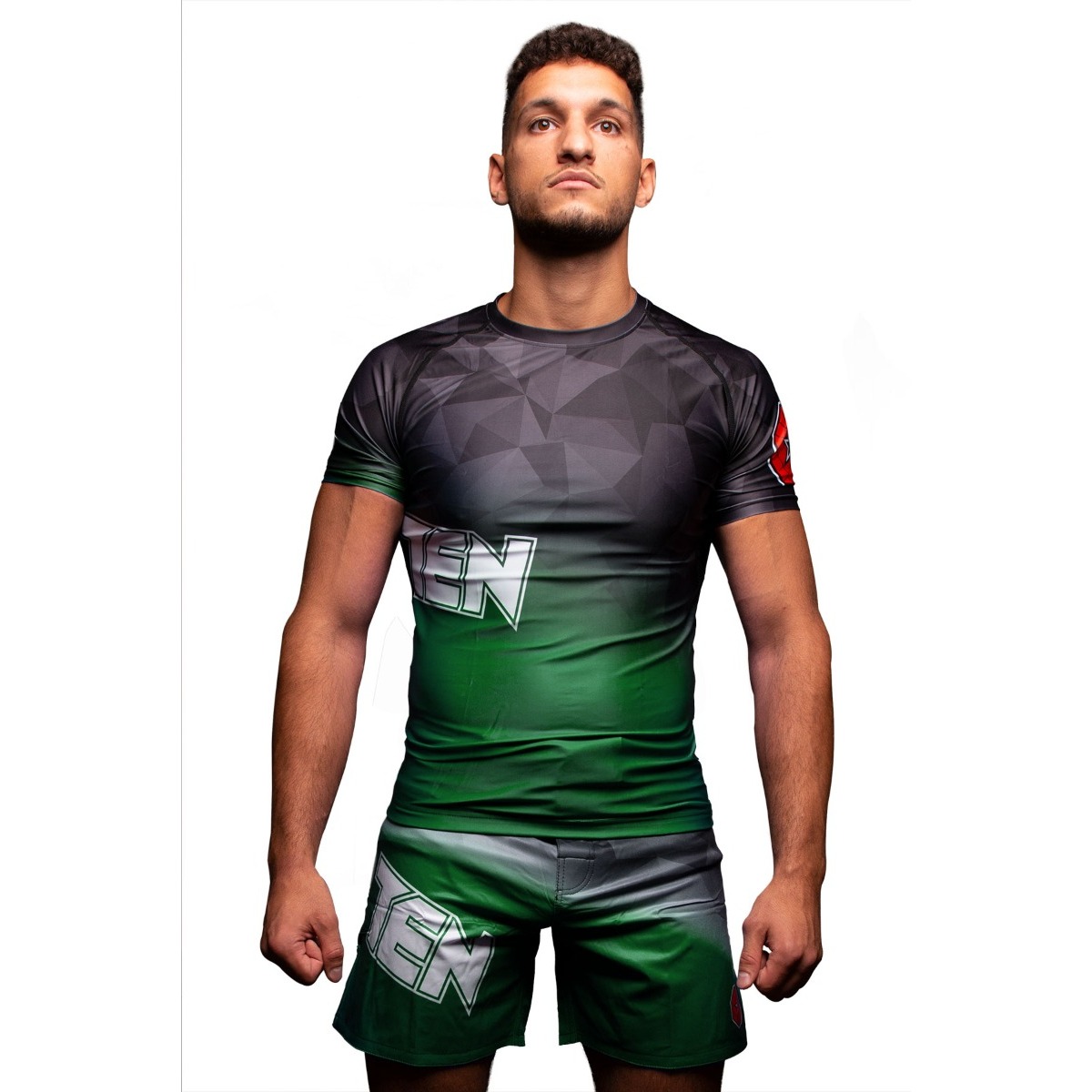 TOP TEN MMA Rashguard - Prism - Groen TOP TEN MMA Rashguard - Prism - Groen