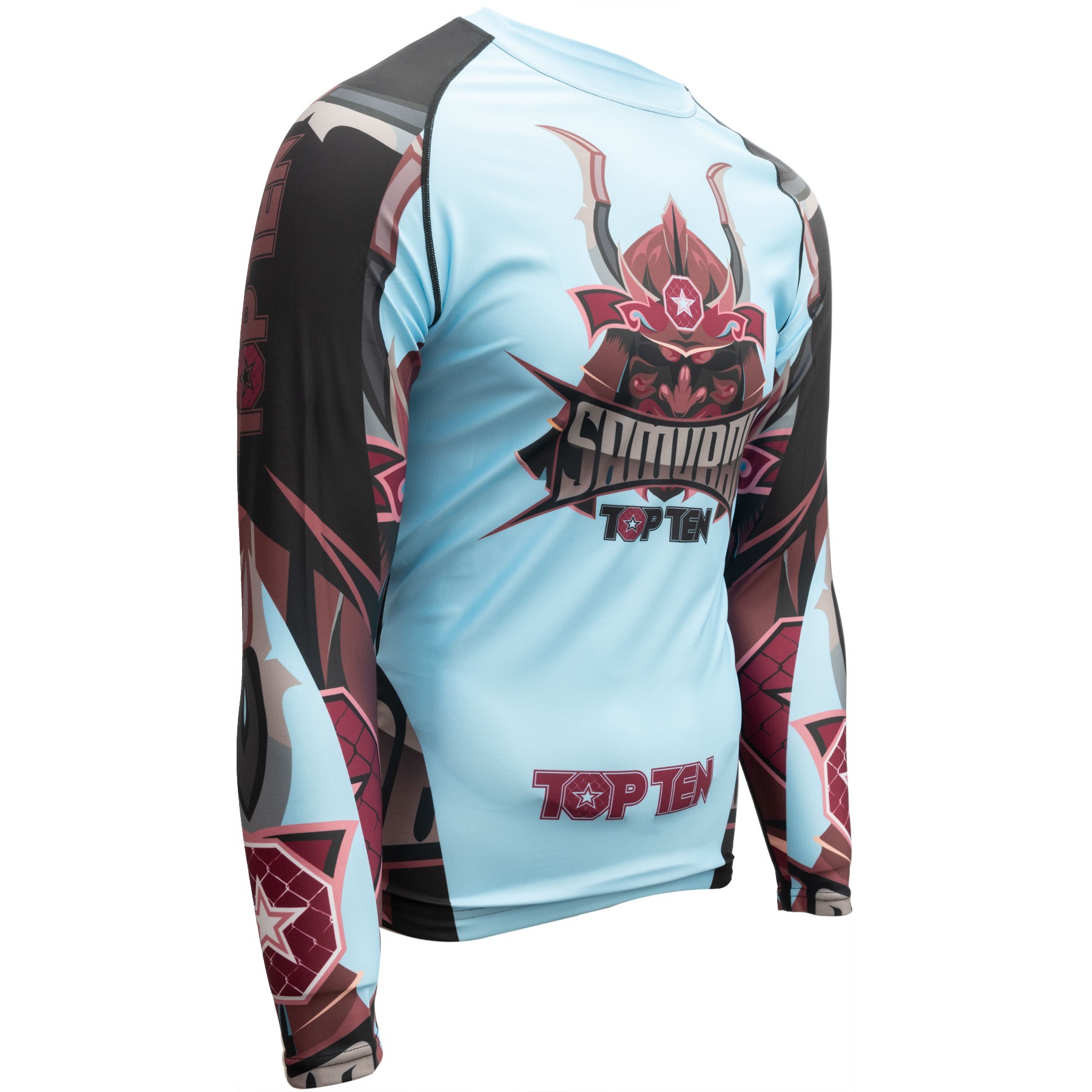 TOP TEN MMA T-shirt - Samurai - Blauw / Zwart TOP TEN MMA T-shirt - Samurai - Blauw / Zwart