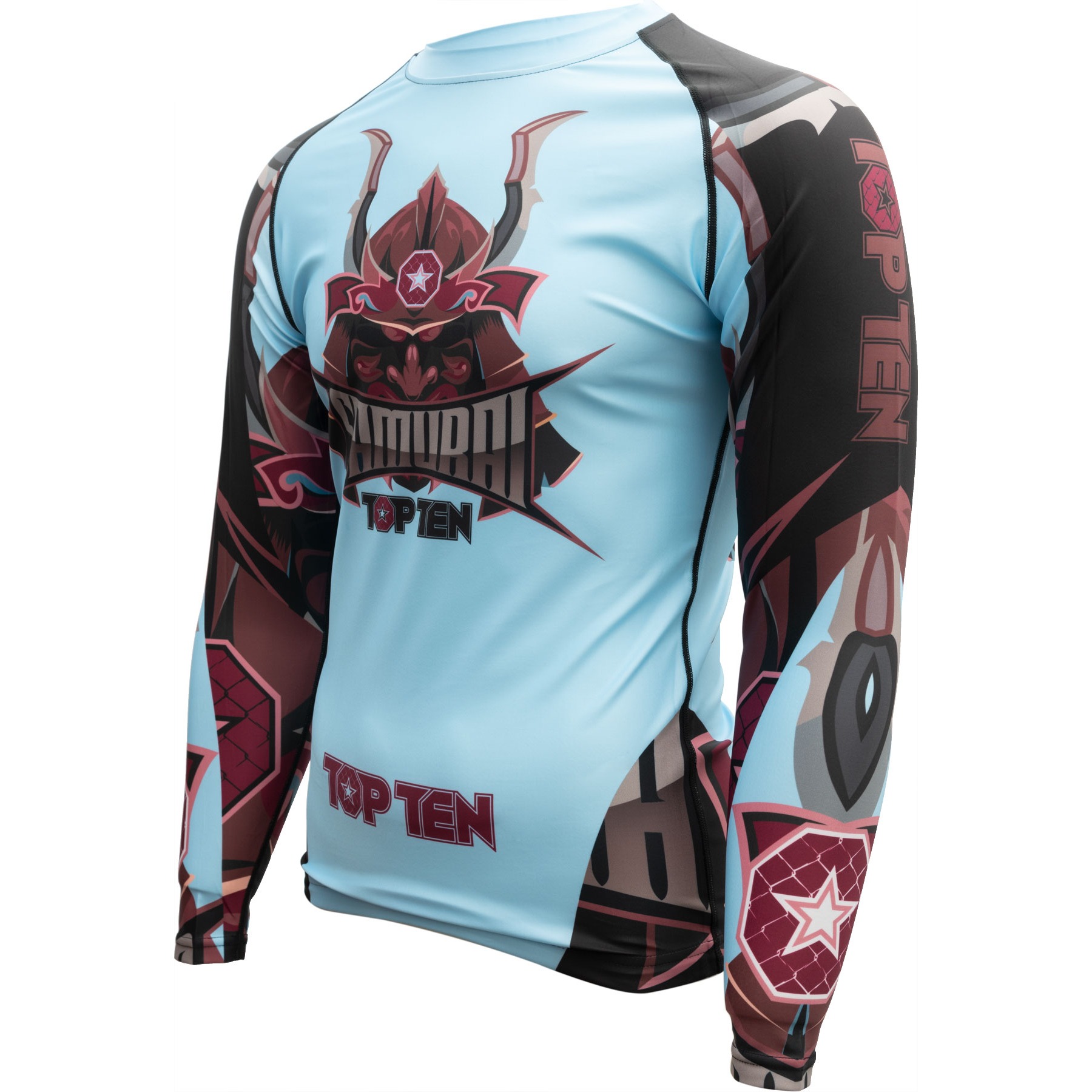 TOP TEN MMA T-shirt - Samurai - Blauw / Zwart TOP TEN MMA T-shirt - Samurai - Blauw / Zwart