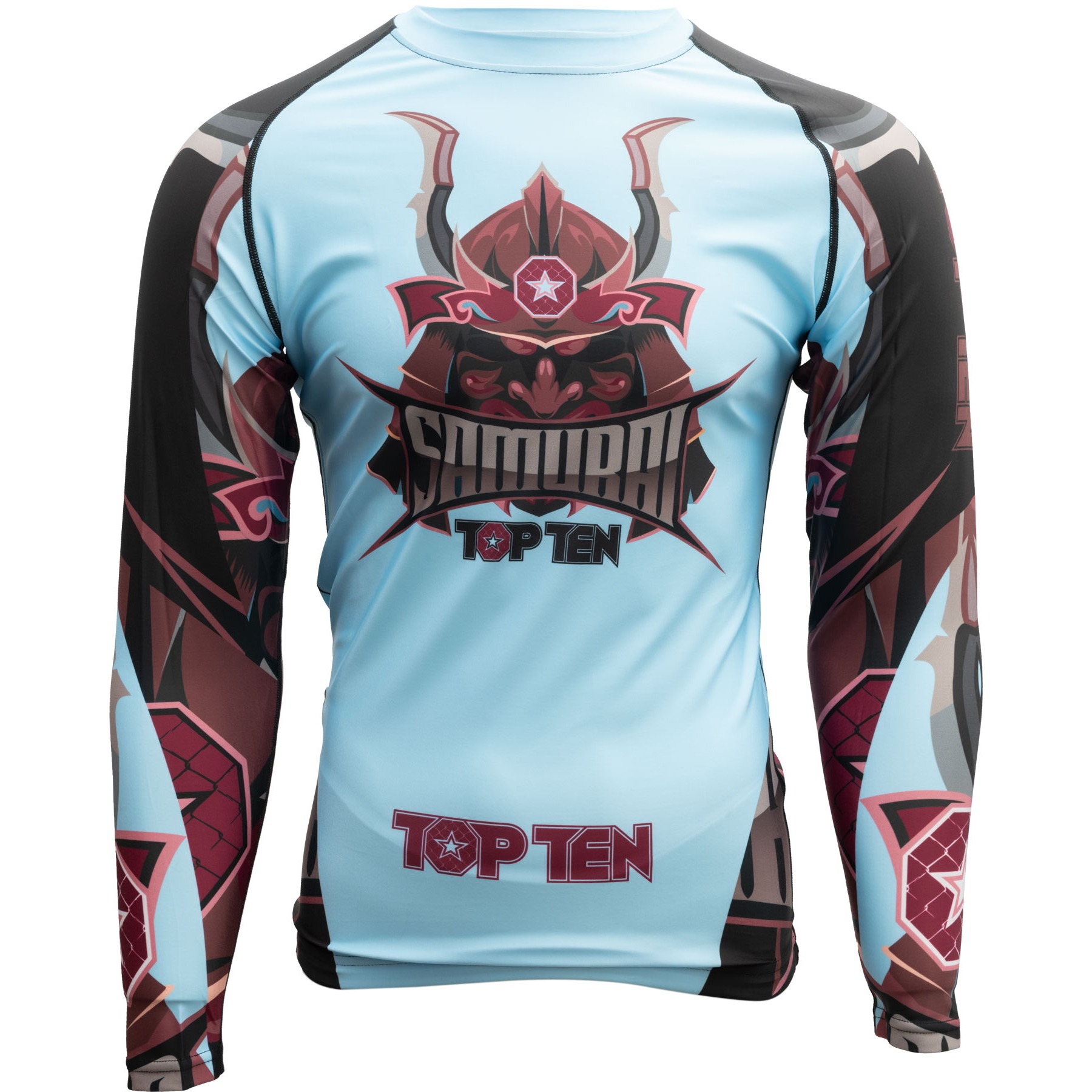 TOP TEN MMA T-shirt - Samurai - Blauw / Zwart