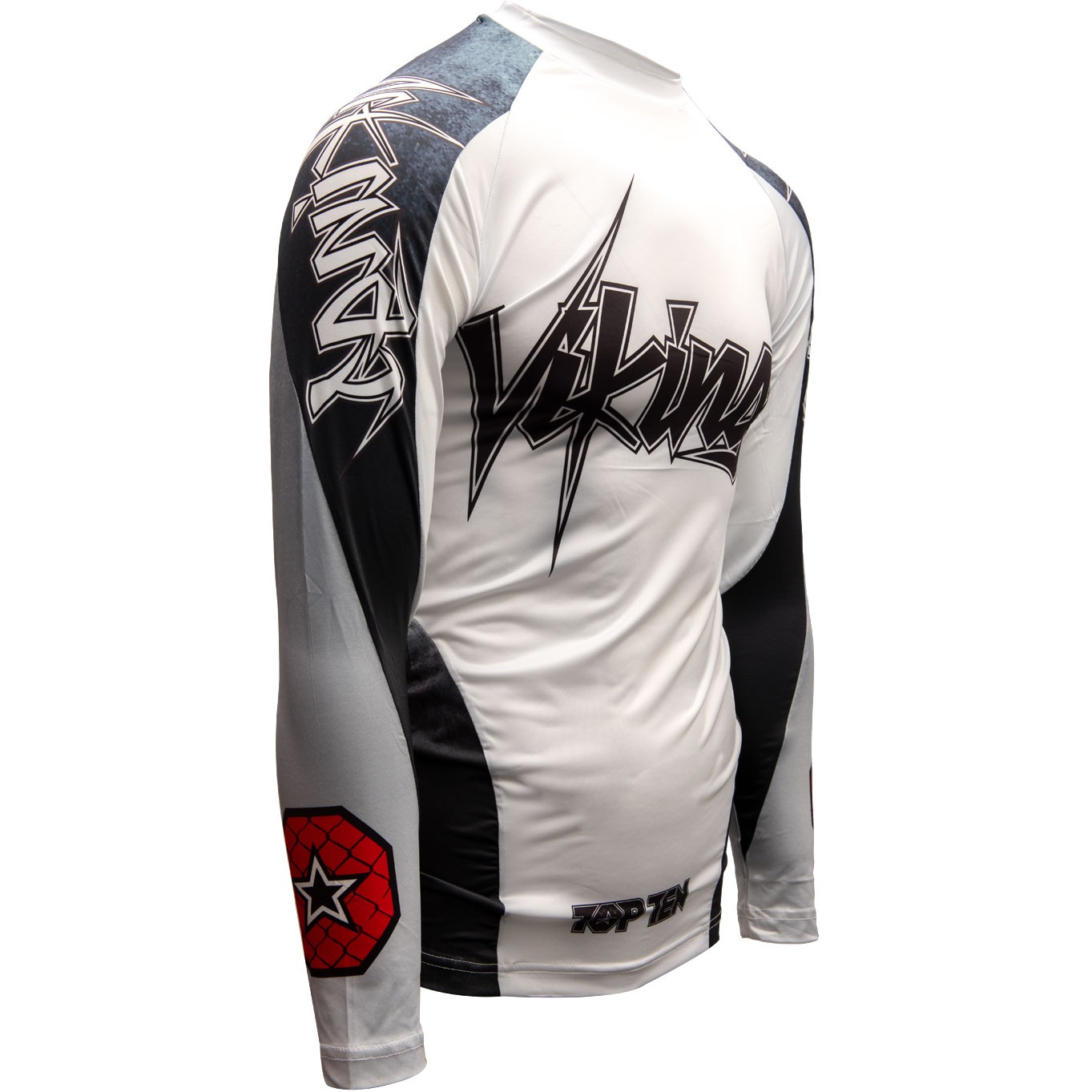 TOP TEN MMA Rashguard - Vikings - Wit TOP TEN MMA Rashguard - Vikings - Wit