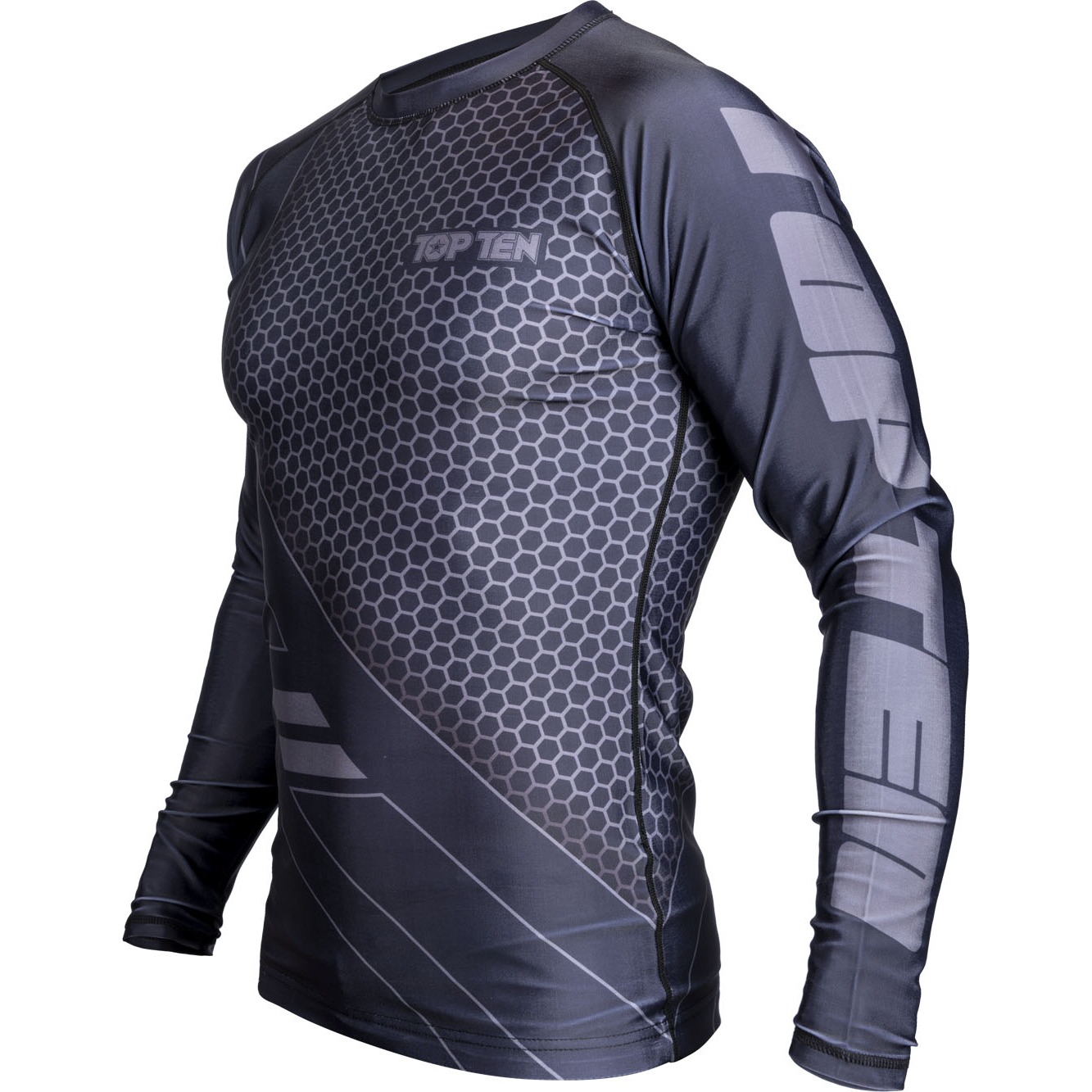 TOP TEN MMA Rashguard - COMBat - Zwart TOP TEN MMA Rashguard - COMBat - Zwart