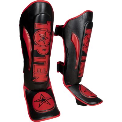 TOP TEN Scheen- en wreefbeschermer - Star Light - Zwart / Rood