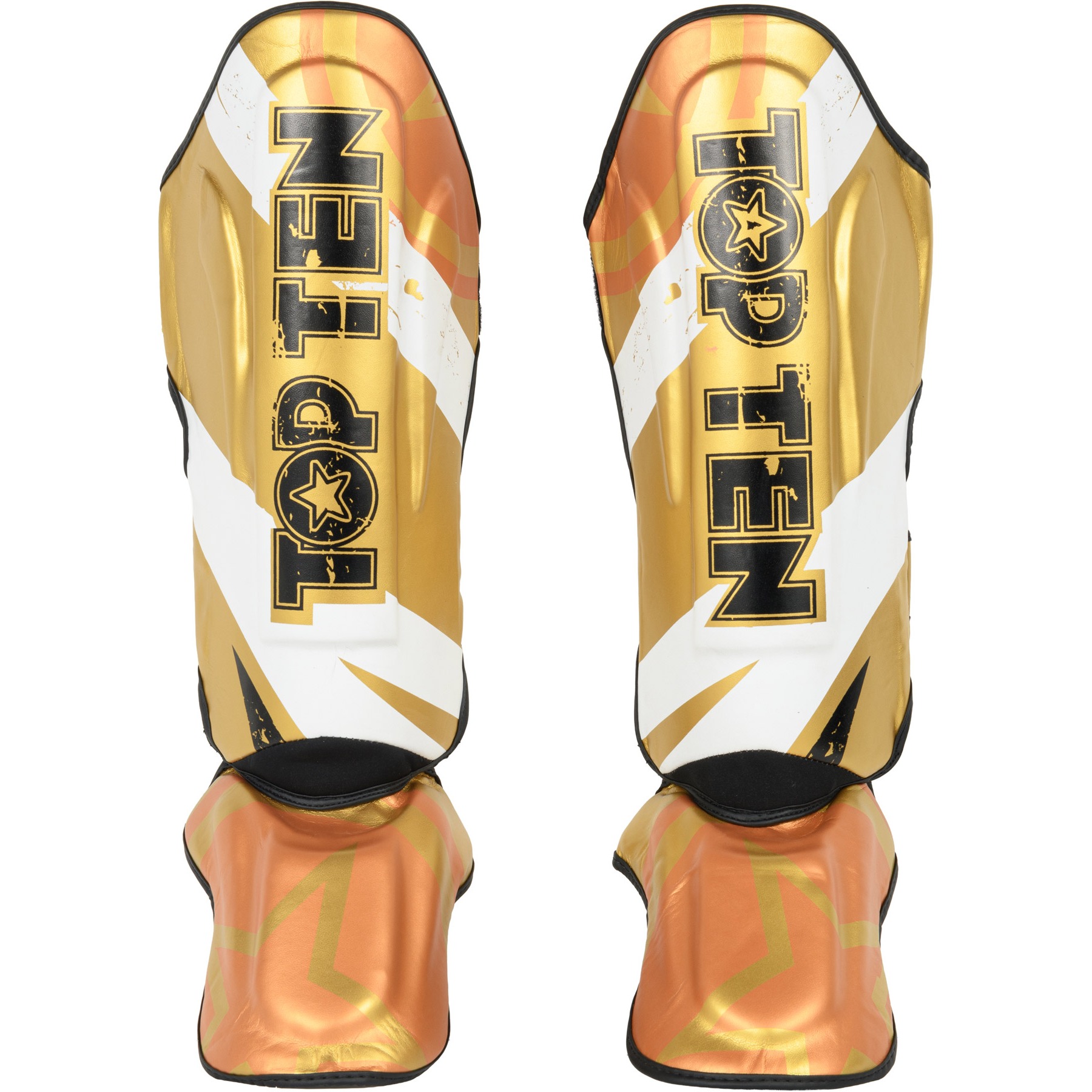 TOP TEN Scheen- en wreefbeschermer - Urban Arts - Goud / Wit TOP TEN Scheen- en wreefbeschermer - Urban Arts - Goud / Wit