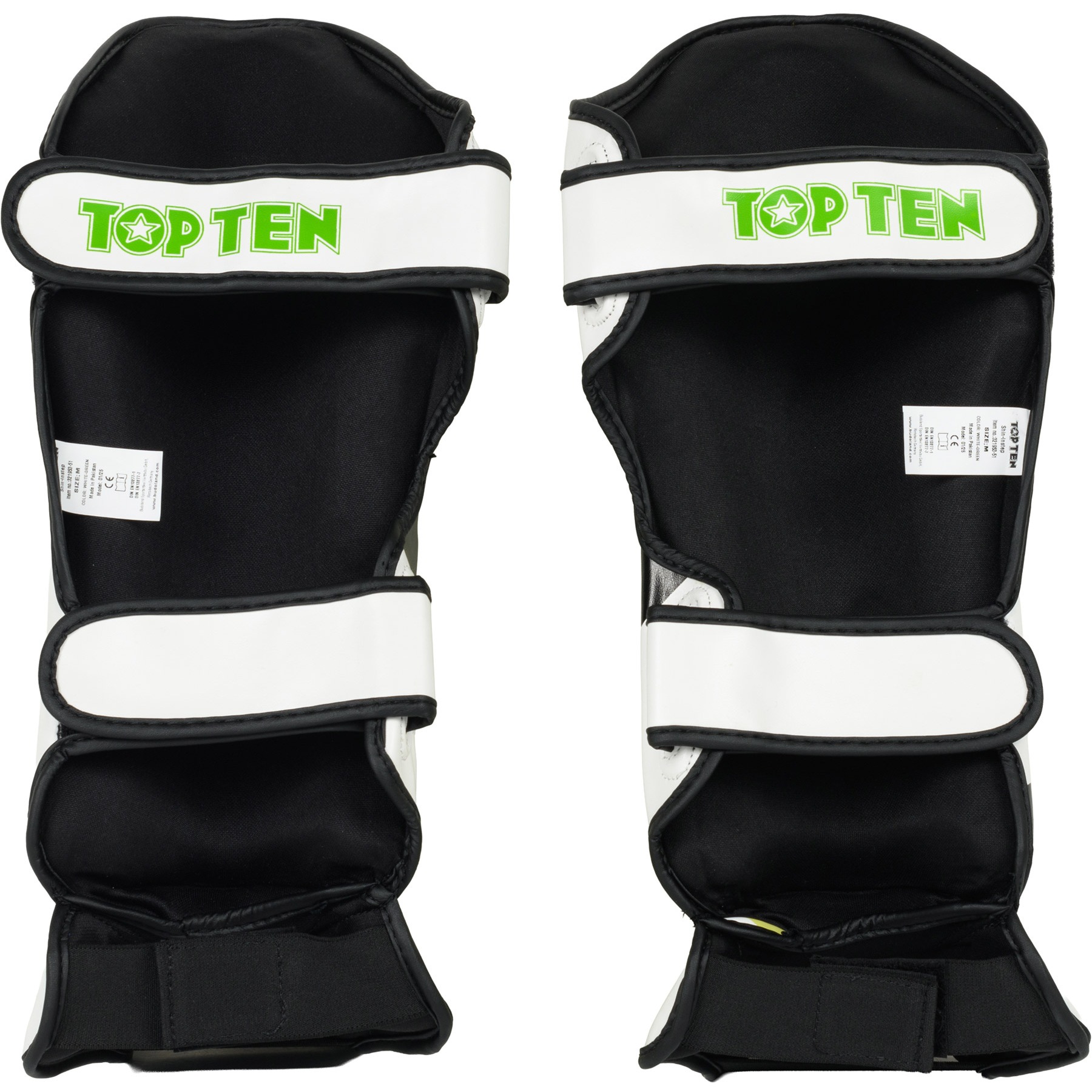 TOP TEN Scheen- en wreefbeschermer - Urban Arts - Groen / Wit TOP TEN Scheen- en wreefbeschermer - Urban Arts - Groen / Wit