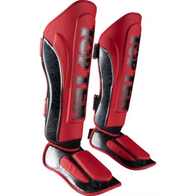 TOP TEN Scheen- en wreefbeschermer - Dragon - Rood / Zwart