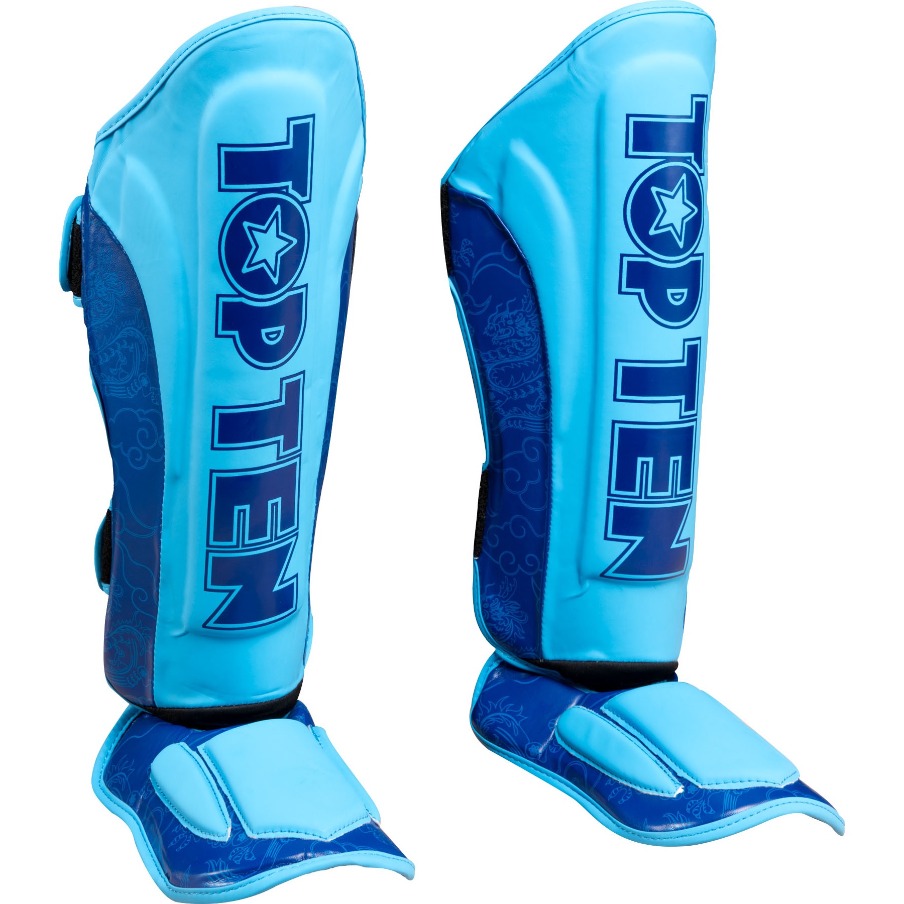 TOP TEN Scheen- en wreefbeschermer - Dragon - Blauw TOP TEN Scheen- en wreefbeschermer - Dragon - Blauw