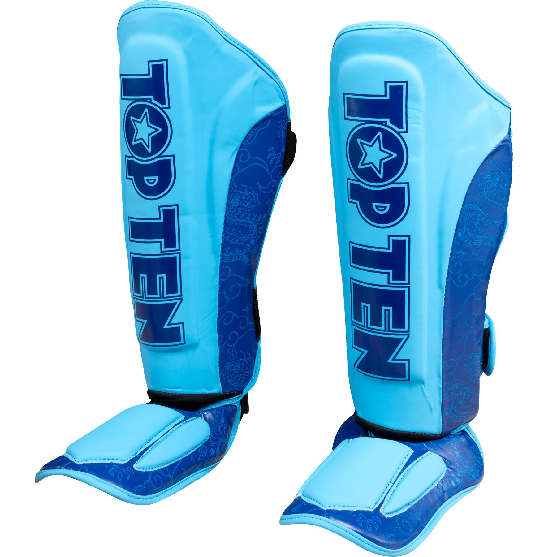 TOP TEN Scheen- en wreefbeschermer - Dragon - Blauw TOP TEN Scheen- en wreefbeschermer - Dragon - Blauw
