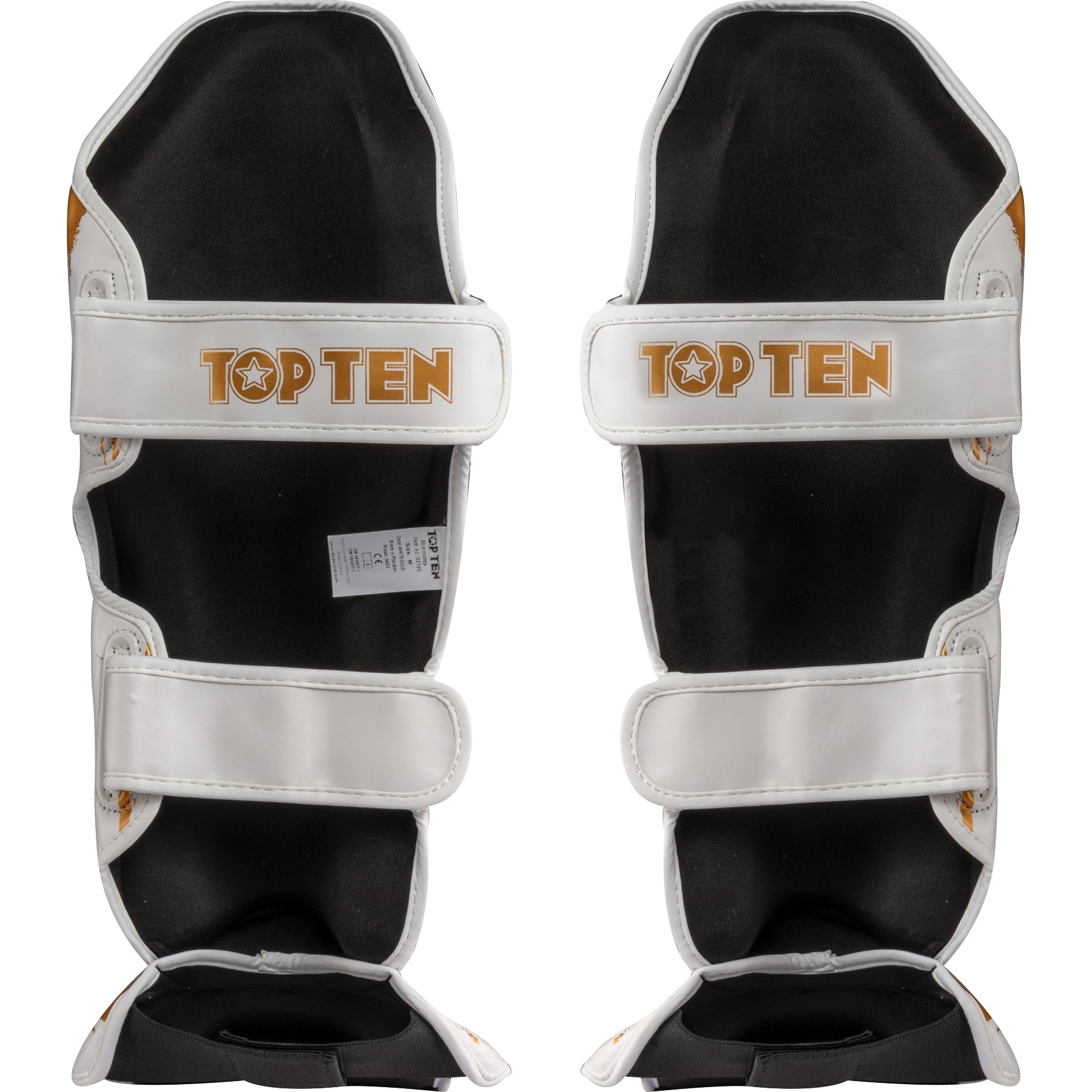 TOP TEN Scheen- en wreefbeschermer - Power Ink - Wit / Goud TOP TEN Scheen- en wreefbeschermer - Power Ink - Wit / Goud