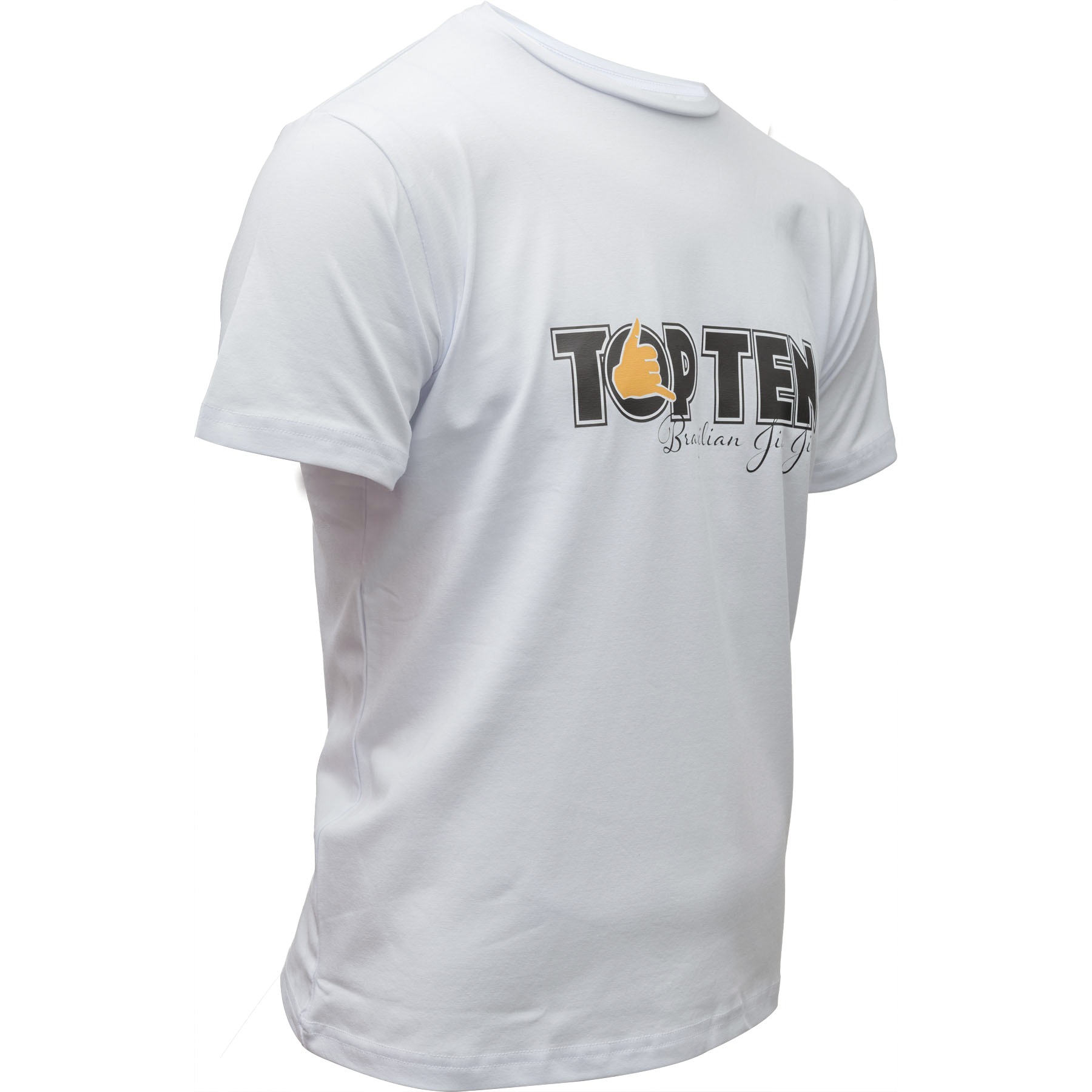TOP TEN T-shirt - BJJ Hang Loose - Wit TOP TEN T-shirt - BJJ Hang Loose - Wit