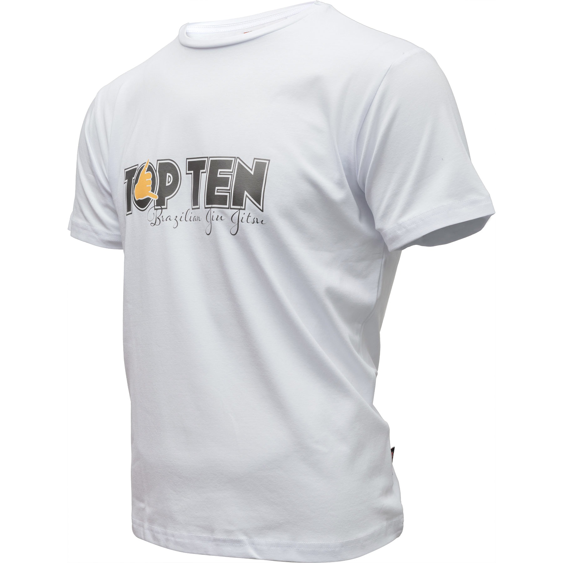 TOP TEN T-shirt - BJJ Hang Loose - Wit TOP TEN T-shirt - BJJ Hang Loose - Wit