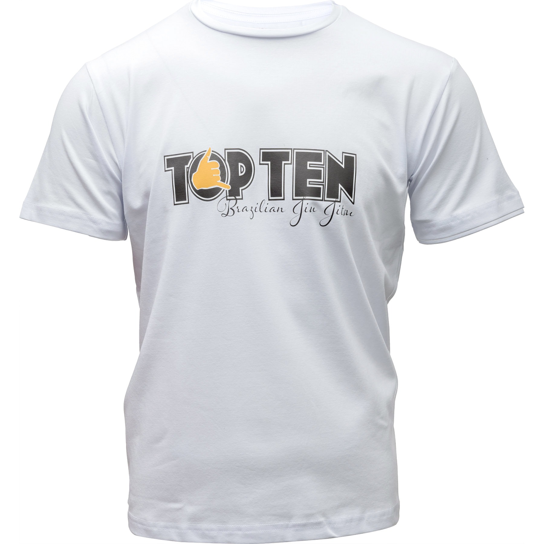 TOP TEN T-shirt - BJJ Hang Loose - Wit
