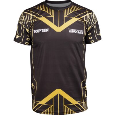 TOP TEN MMA T-shirt - BRAVE - Zwart / Goud TOP TEN MMA T-shirt - BRAVE - Zwart / Goud