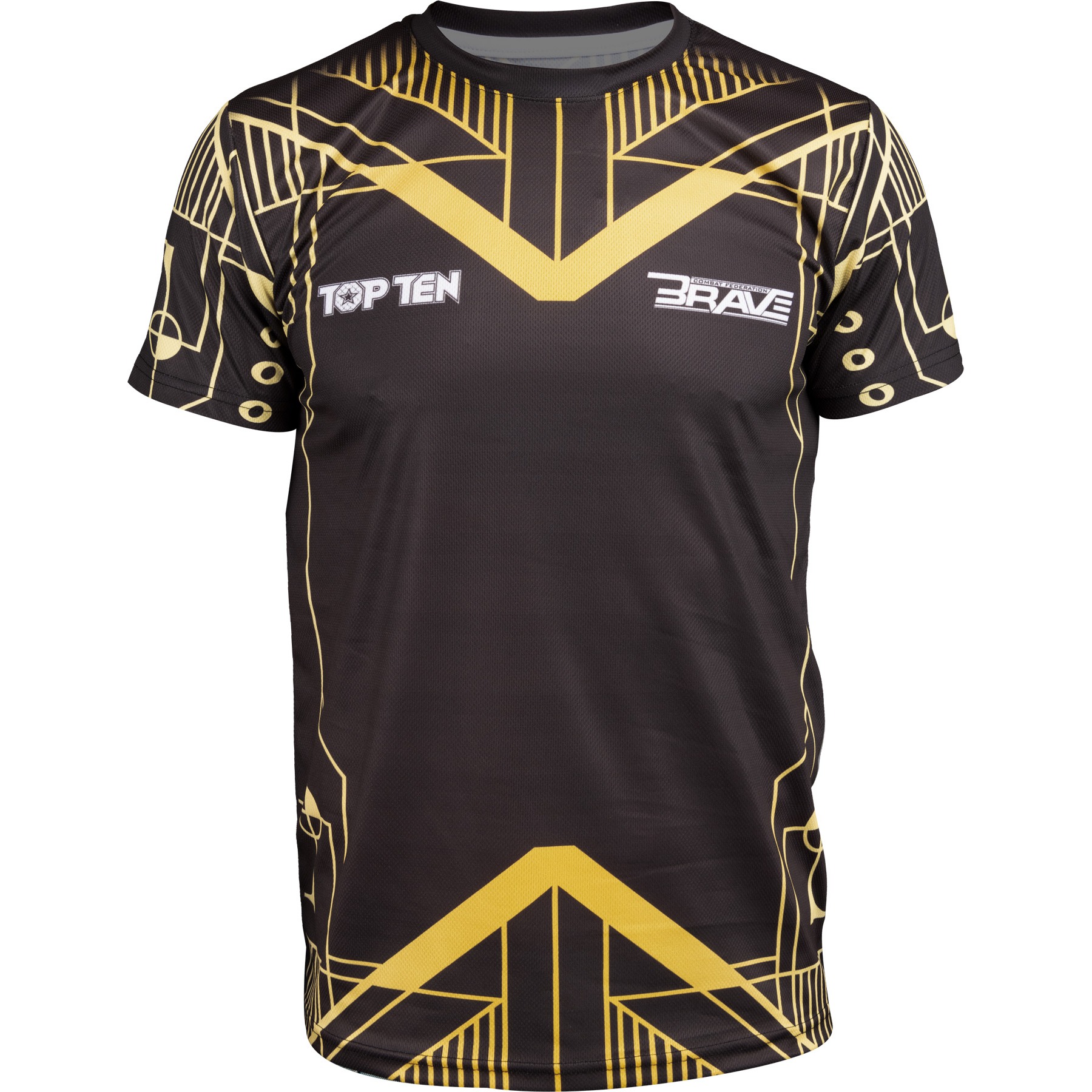TOP TEN MMA T-shirt - BRAVE - Zwart / Goud TOP TEN MMA T-shirt - BRAVE - Zwart / Goud