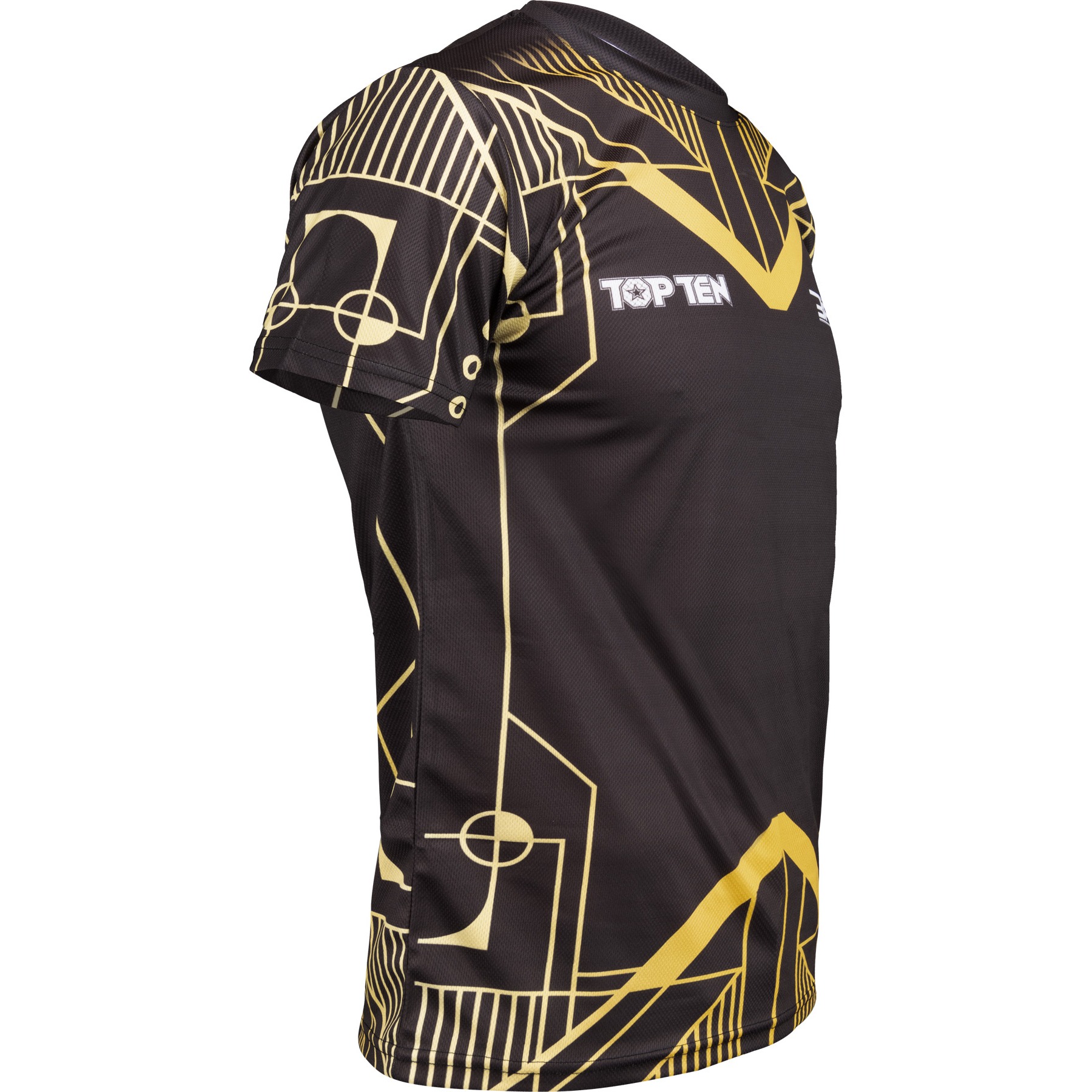 TOP TEN MMA T-shirt - BRAVE - Zwart / Goud TOP TEN MMA T-shirt - BRAVE - Zwart / Goud