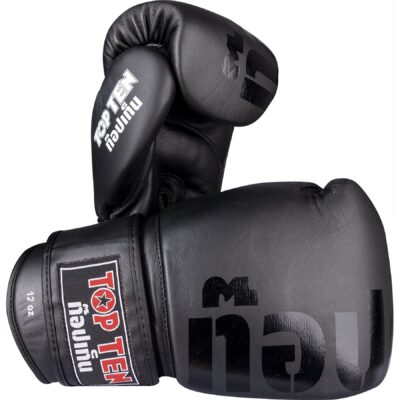 TOP TEN Thaiboks handschoen - Ajarn - Zwart