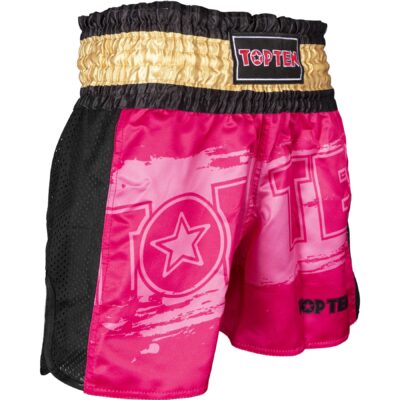 TOP TEN Kickboksbroekje - Power Ink - Rood / Goud