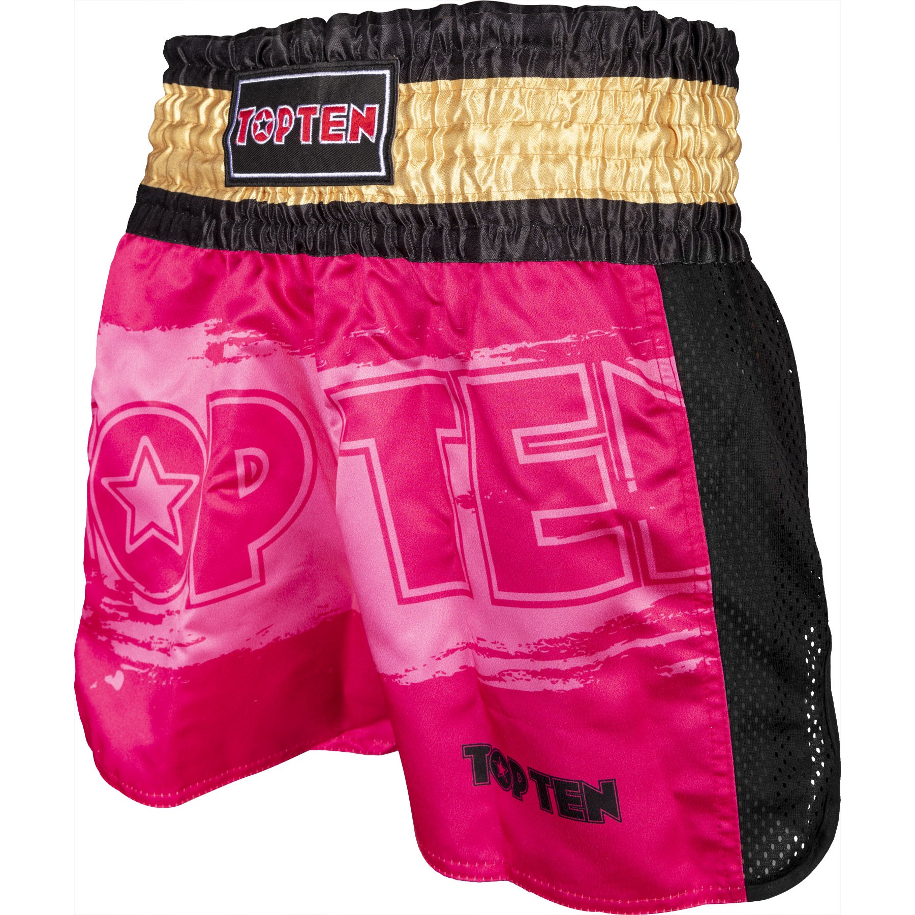 TOP TEN Kickboksbroekje - Power Ink - Roze / Goud TOP TEN Kickboksbroekje - Power Ink - Roze / Goud