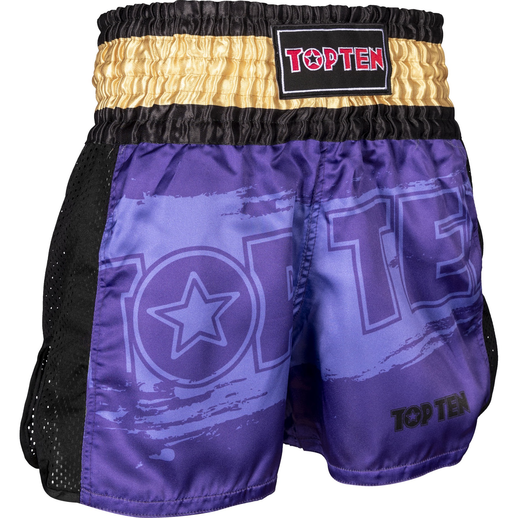 TOP TEN Kickboksbroekje - Power Ink - Rood / Goud TOP TEN Kickboksbroekje - Power Ink - Rood / Goud