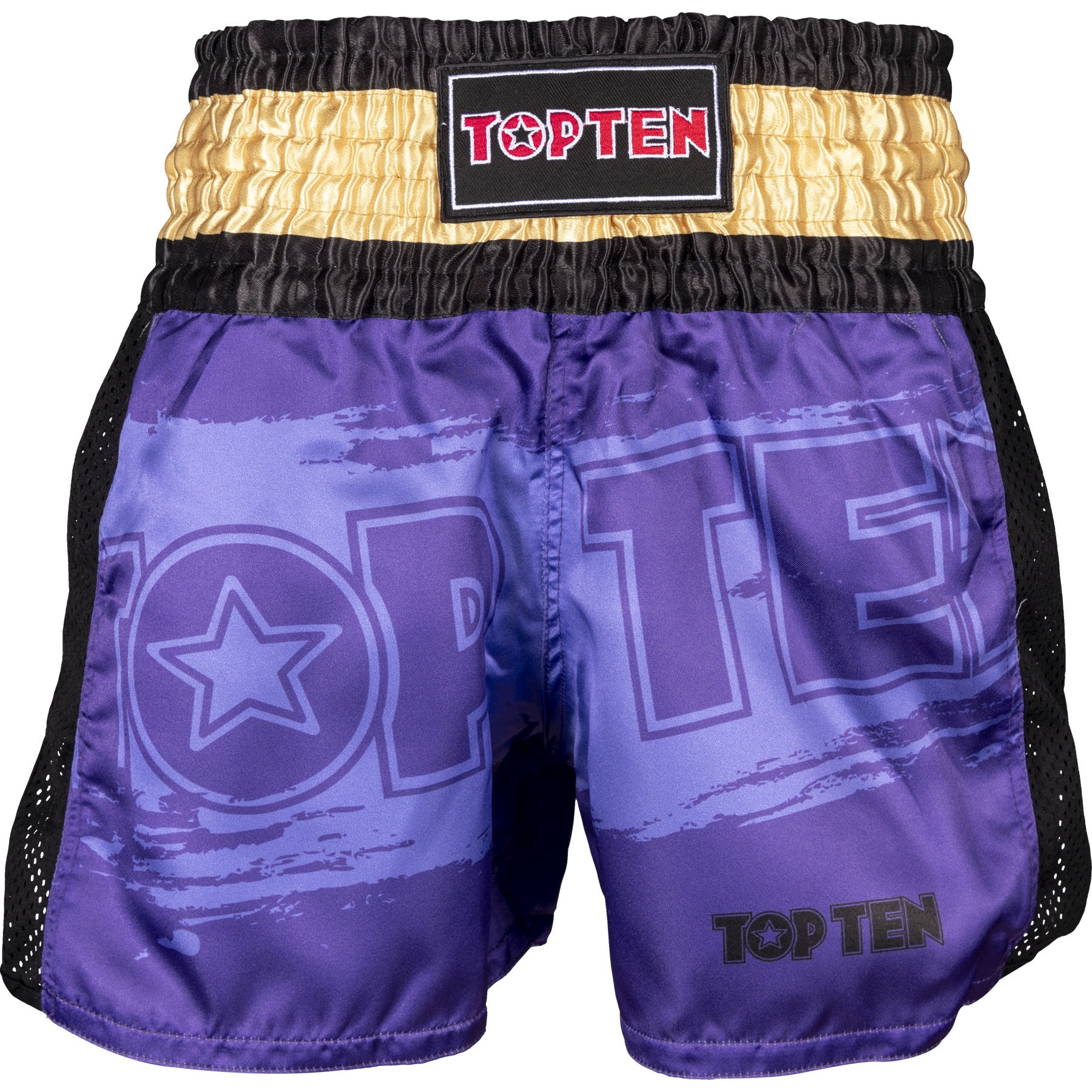 TOP TEN Kickboksbroekje - Power Ink - Paars / Goud TOP TEN Kickboksbroekje - Power Ink - Paars / Goud