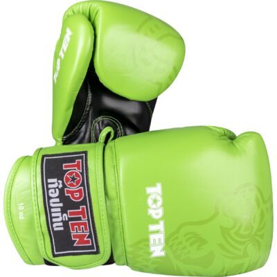 TOP TEN Thaiboks handschoenen - Ajarn - Groen