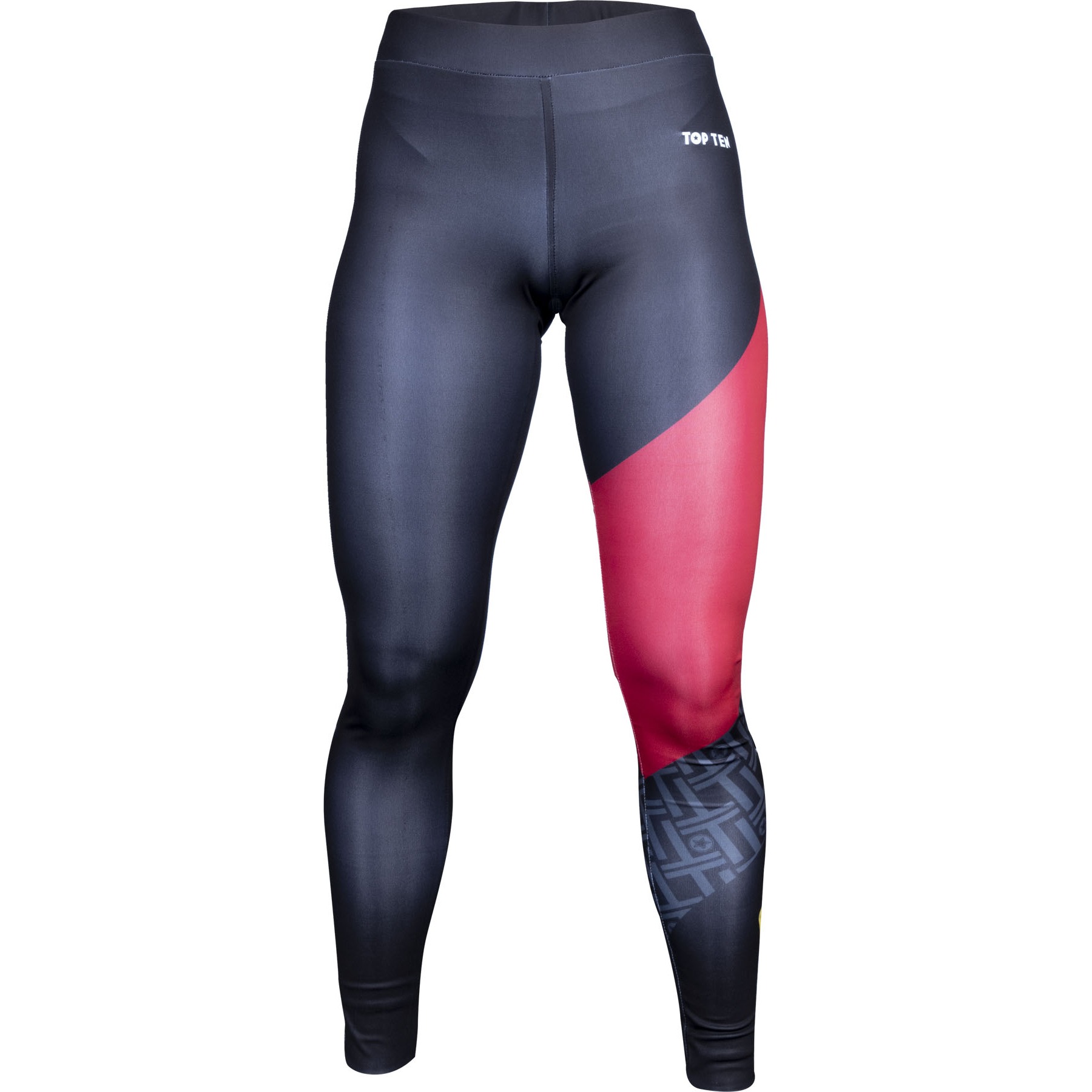 TOP TEN Sportleggings - ITF Color Ray - Zwart / Rood TOP TEN Sportleggings - ITF Color Ray - Zwart / Rood