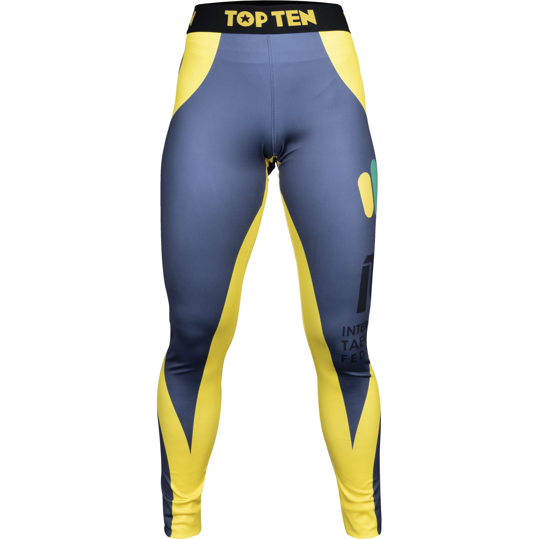 TOP TEN Sportleggings - ITF Color - Grijs / Geel TOP TEN Sportleggings - ITF Color - Grijs / Geel