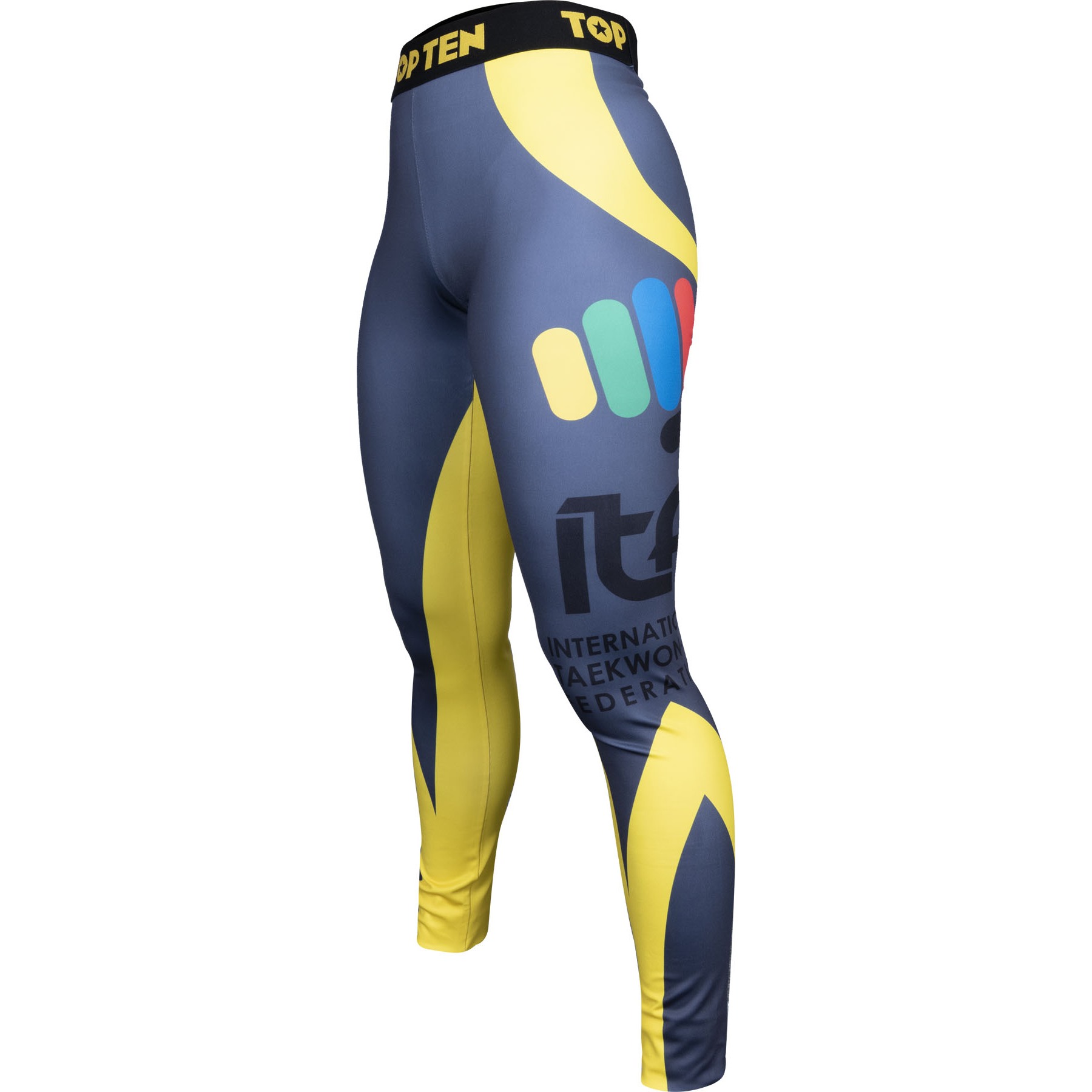 TOP TEN Sportleggings - ITF Color - Grijs / Geel TOP TEN Sportleggings - ITF Color - Grijs / Geel