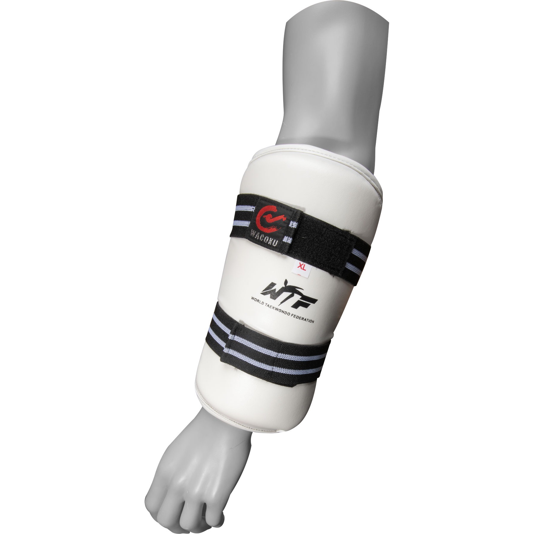 TOP TEN Taekwondo onderarm beschermer - WACOKU WTF Approved - Wit / Zwart TOP TEN Taekwondo onderarm beschermer - WACOKU WTF Approved - Wit / Zwart