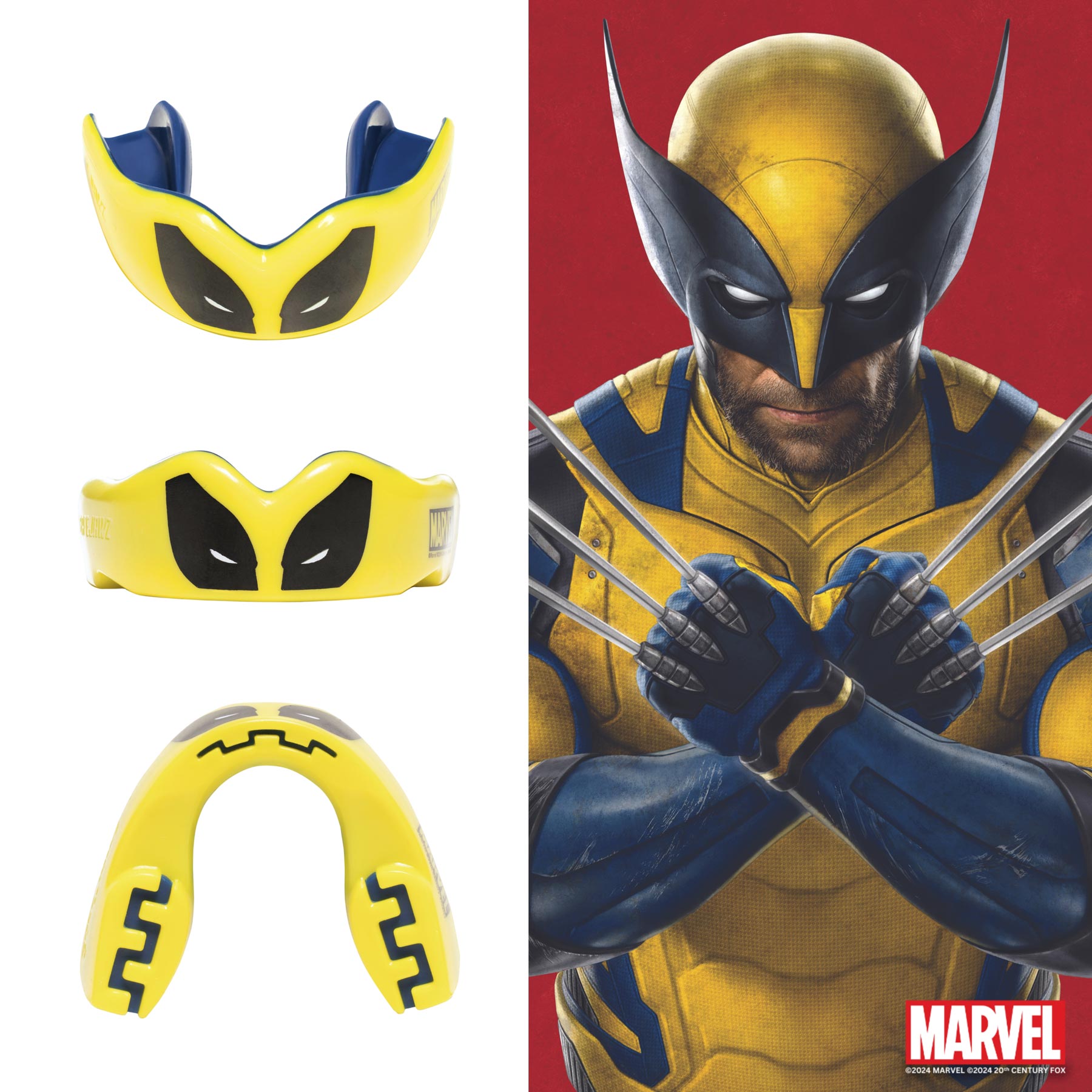 SAFEJAWZ Gebitsbeschermer - Extro Marvel Wolverine - Geel / Blauw - Afbeelding 5