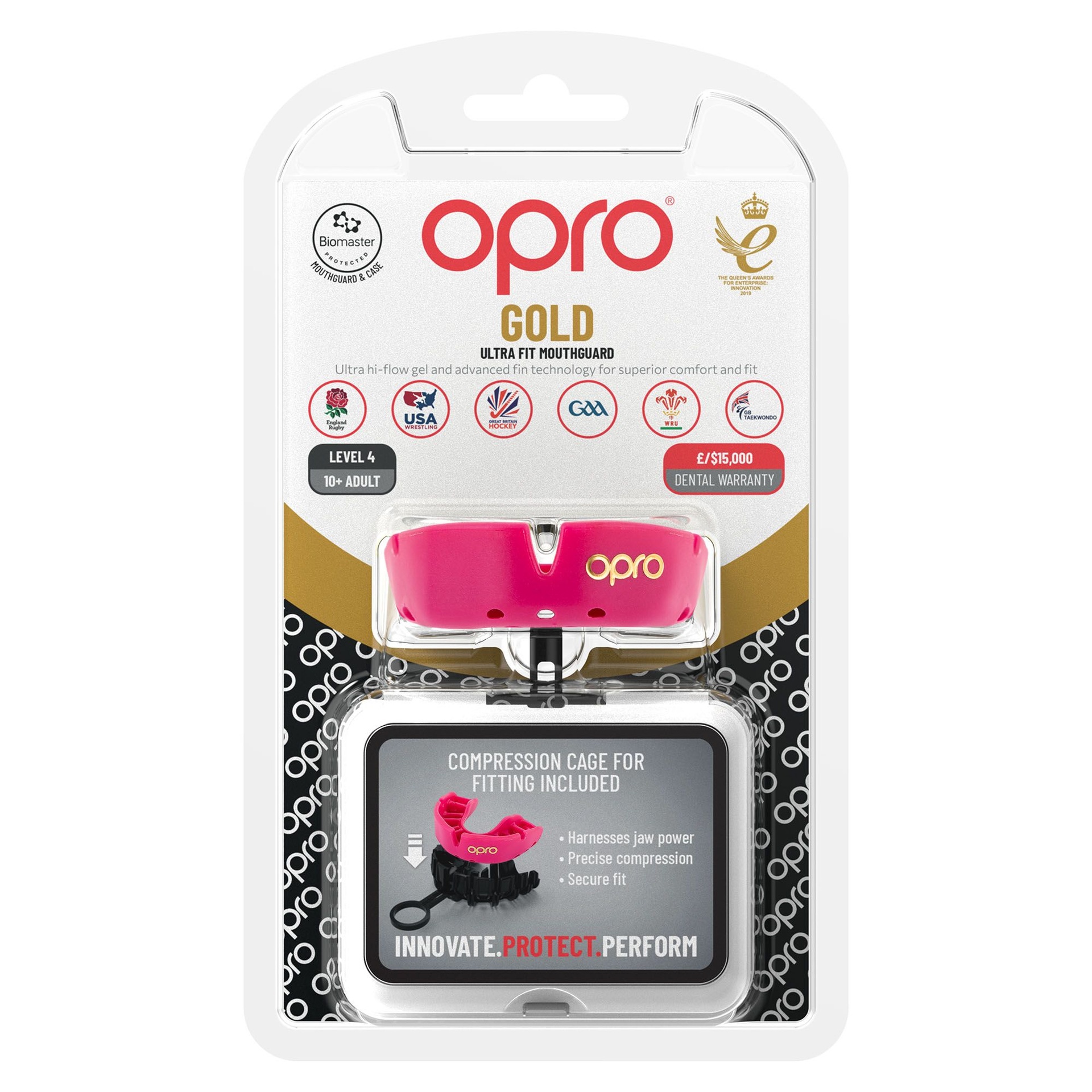 UFC OPRO Gold Pink Gebitsbeschermer (OPRO GOLD PINK) UFC OPRO Gold Pink Gebitsbeschermer (OPRO GOLD PINK)