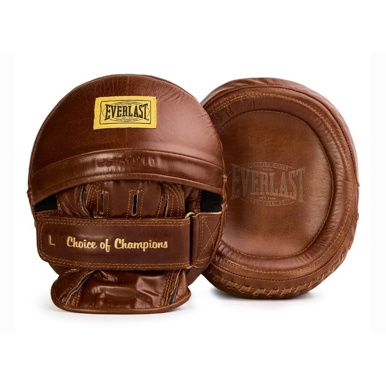 Everlast Stootkussen - 1910 Pro Leather Speed Focus Mitts - Bruin Everlast Stootkussen - 1910 Pro Leather Speed Focus Mitts - Bruin