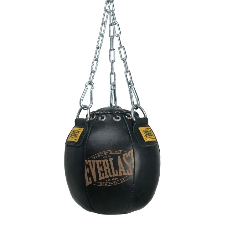 Everlast Stootkussen - 1910 Pro Leather Head Hunter Bag 11lb - Zwart Everlast Stootkussen - 1910 Pro Leather Head Hunter Bag 11lb - Zwart