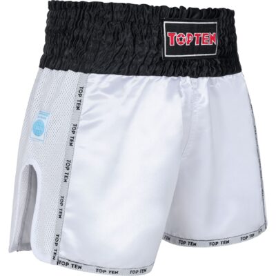 TOP TEN Thaiboks-broekje - KicksOff - Wit TOP TEN Thaiboks-broekje - KicksOff - Wit