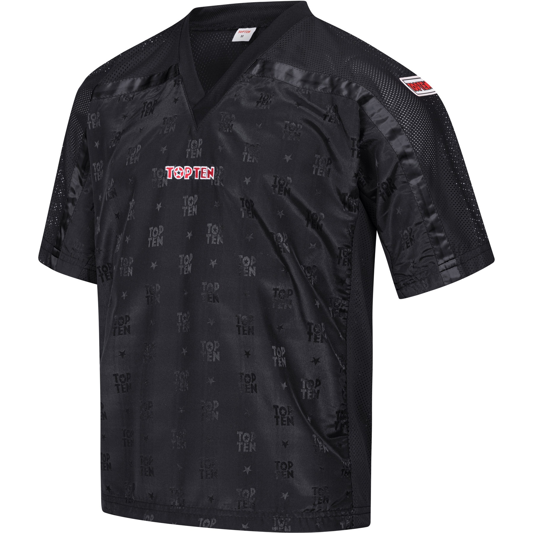 TOP TEN T-shirt - Mesh - Zwart TOP TEN T-shirt - Mesh - Zwart