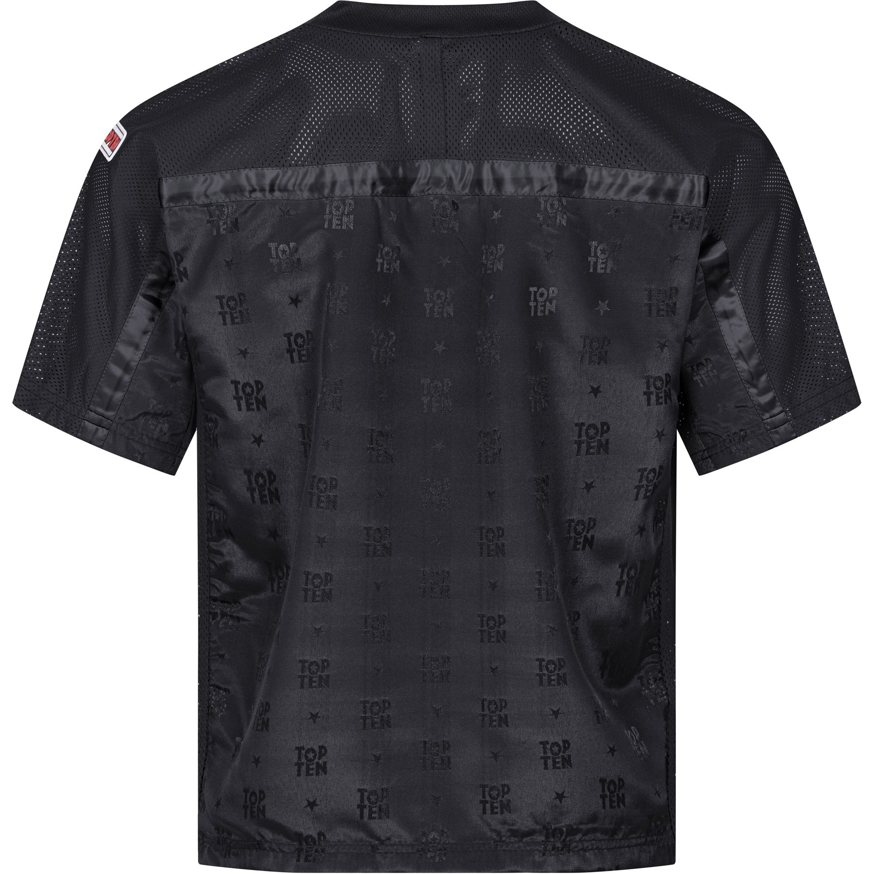 TOP TEN T-shirt - Mesh - Zwart TOP TEN T-shirt - Mesh - Zwart