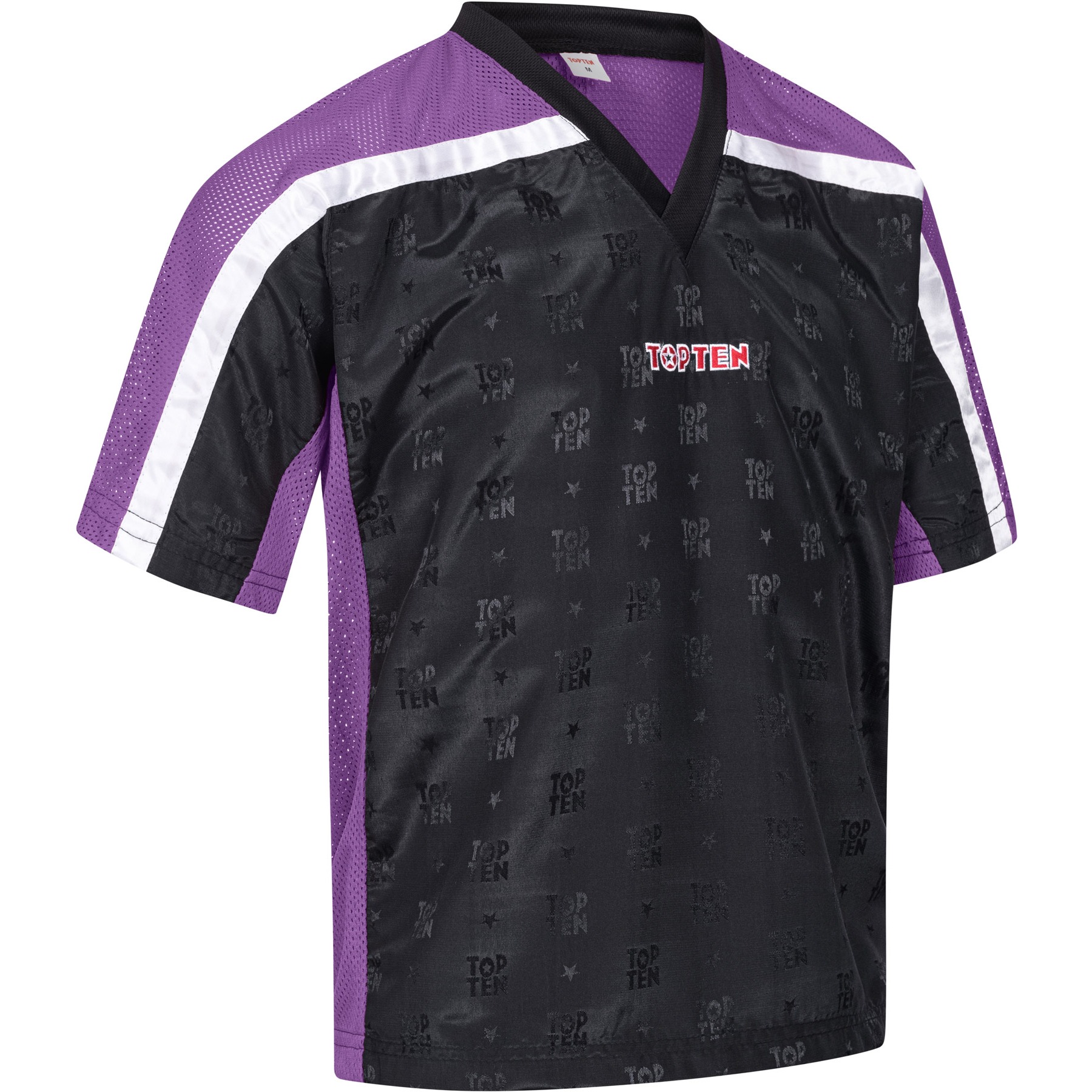 TOP TEN T-shirt - Mesh - Zwart / Paars TOP TEN T-shirt - Mesh - Zwart / Paars