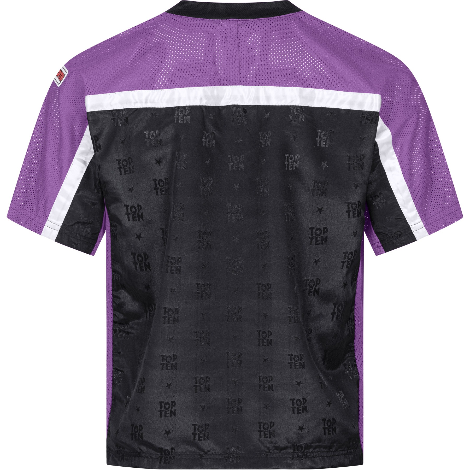 TOP TEN T-shirt - Mesh - Zwart / Paars TOP TEN T-shirt - Mesh - Zwart / Paars