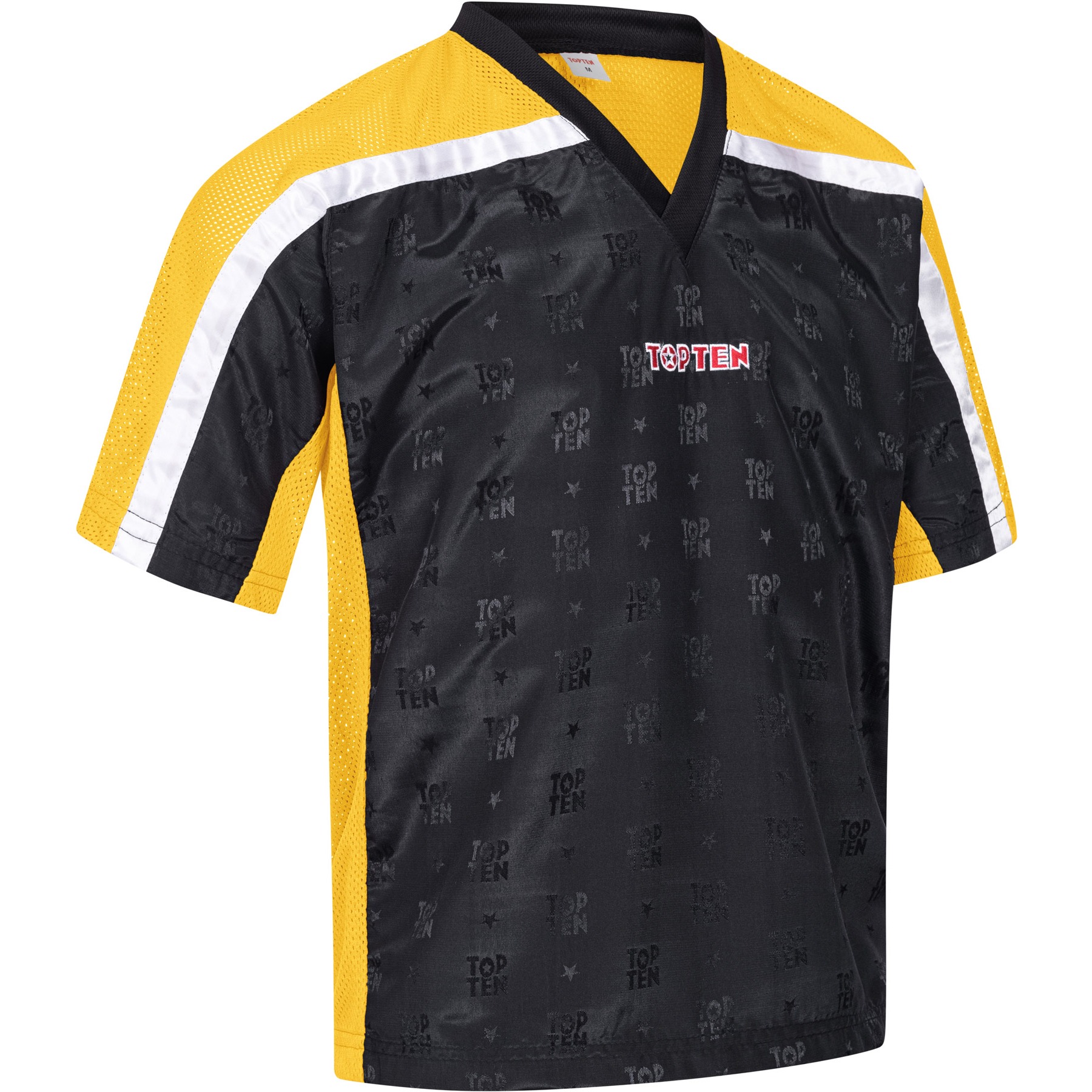 TOP TEN T-shirt - Mesh - Zwart / Geel TOP TEN T-shirt - Mesh - Zwart / Geel