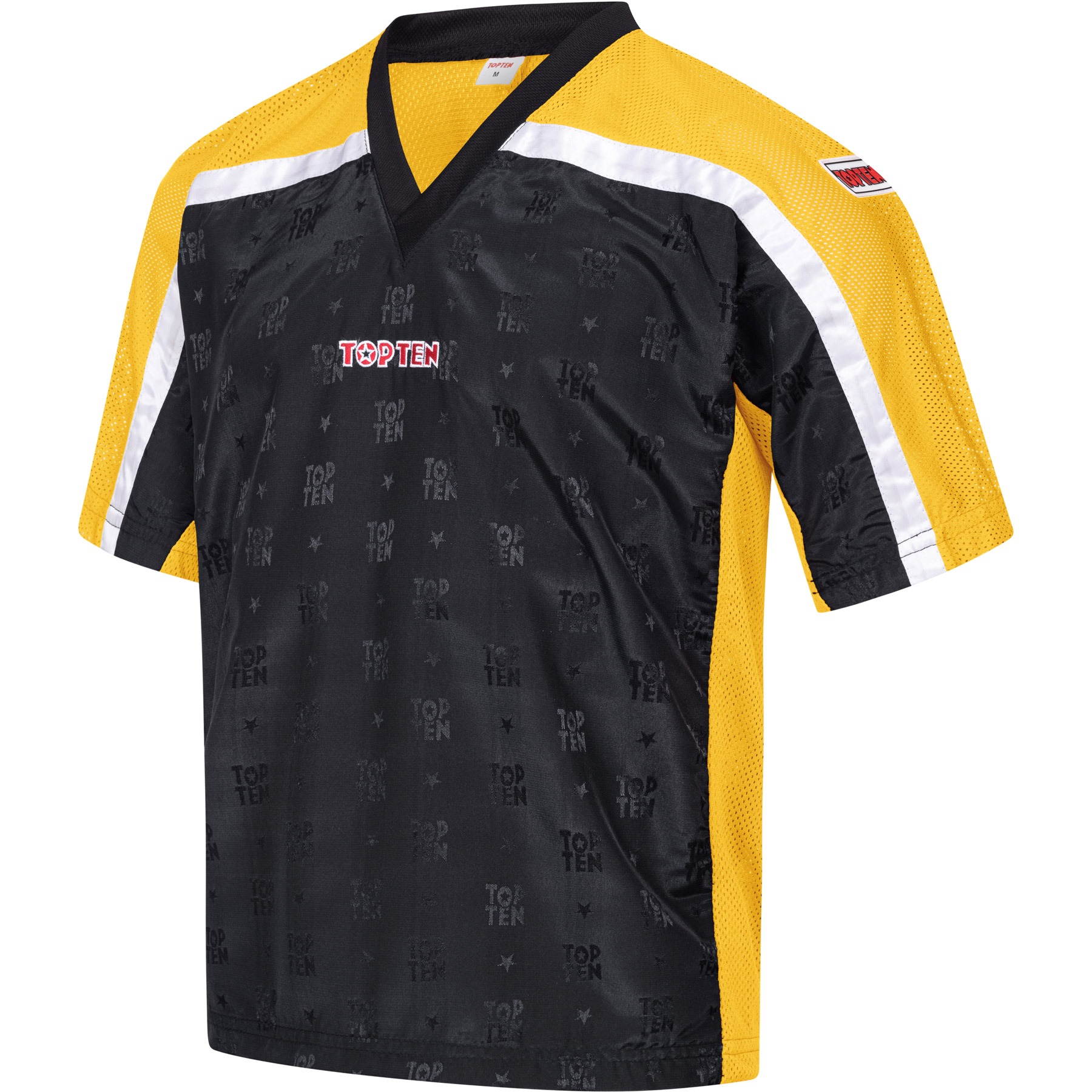 TOP TEN T-shirt - Mesh - Zwart / Geel TOP TEN T-shirt - Mesh - Zwart / Geel